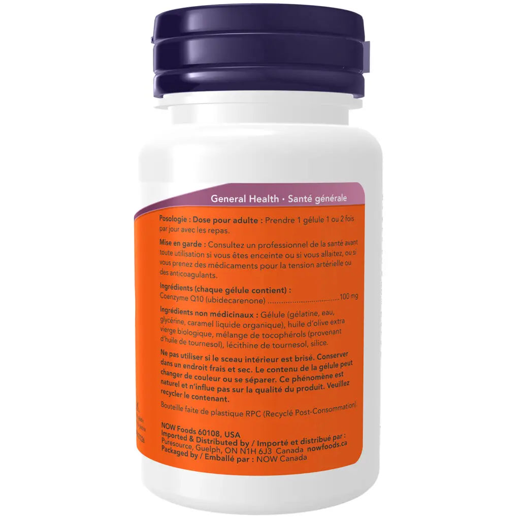 Now - CoQ10 100mg 50 - Softgels