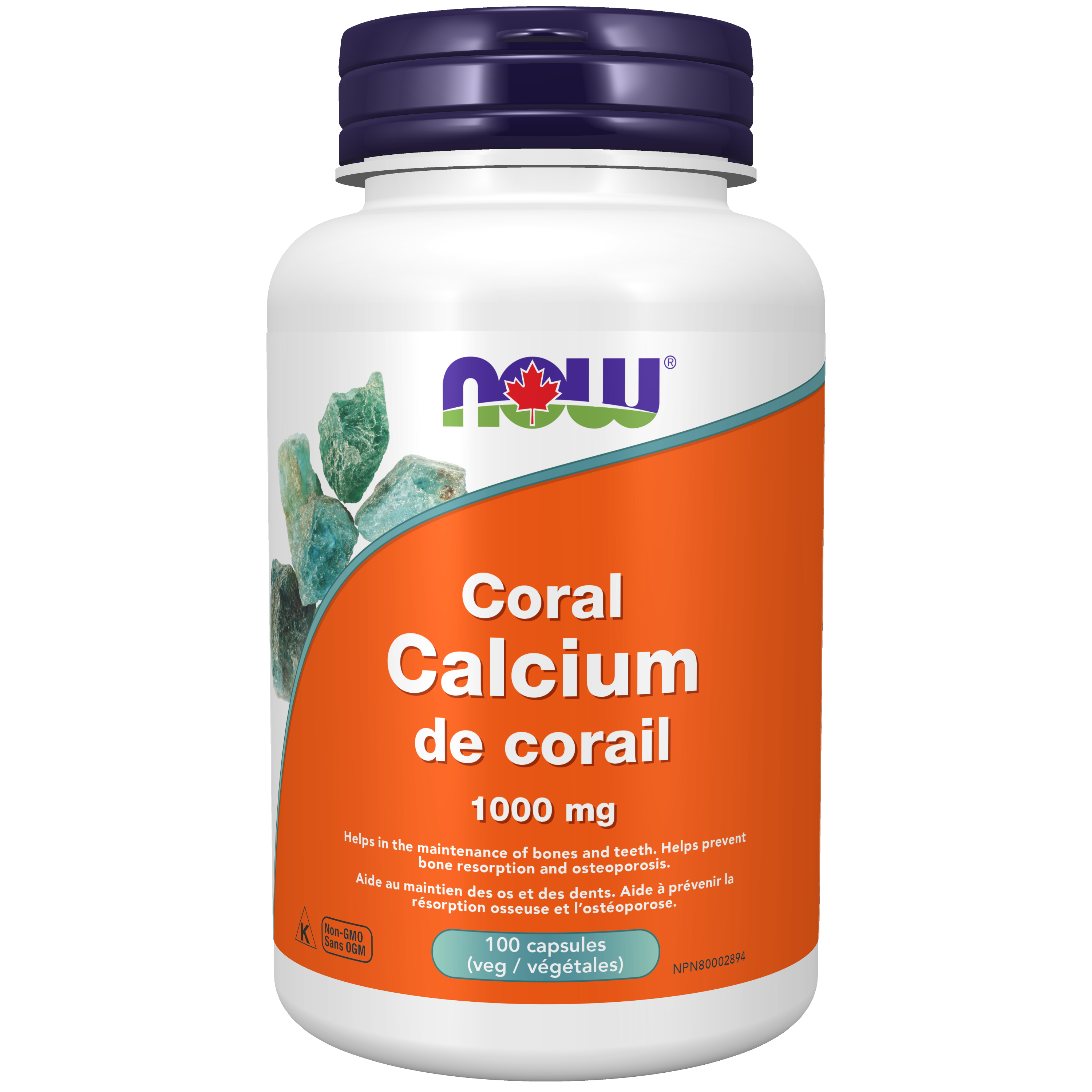 Now - Coral Calcium - 1000mg 100 Veg Capsules