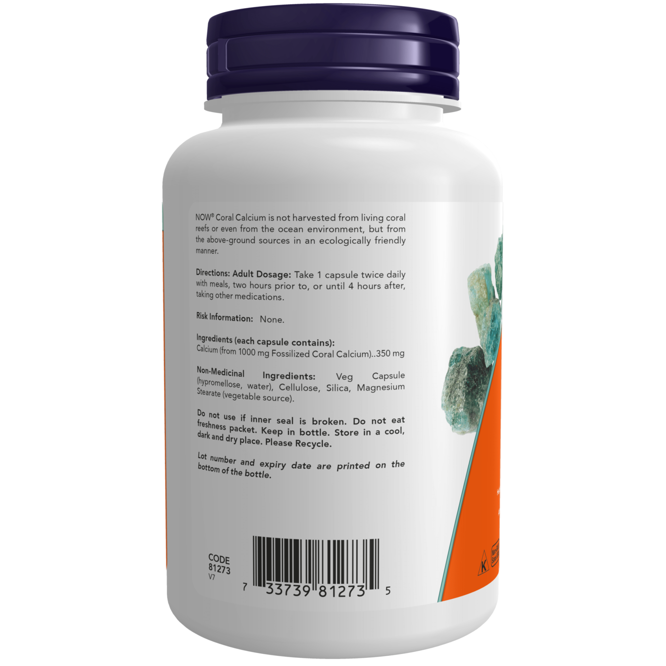 Now - Coral Calcium - 1000mg 100 Veg Capsules