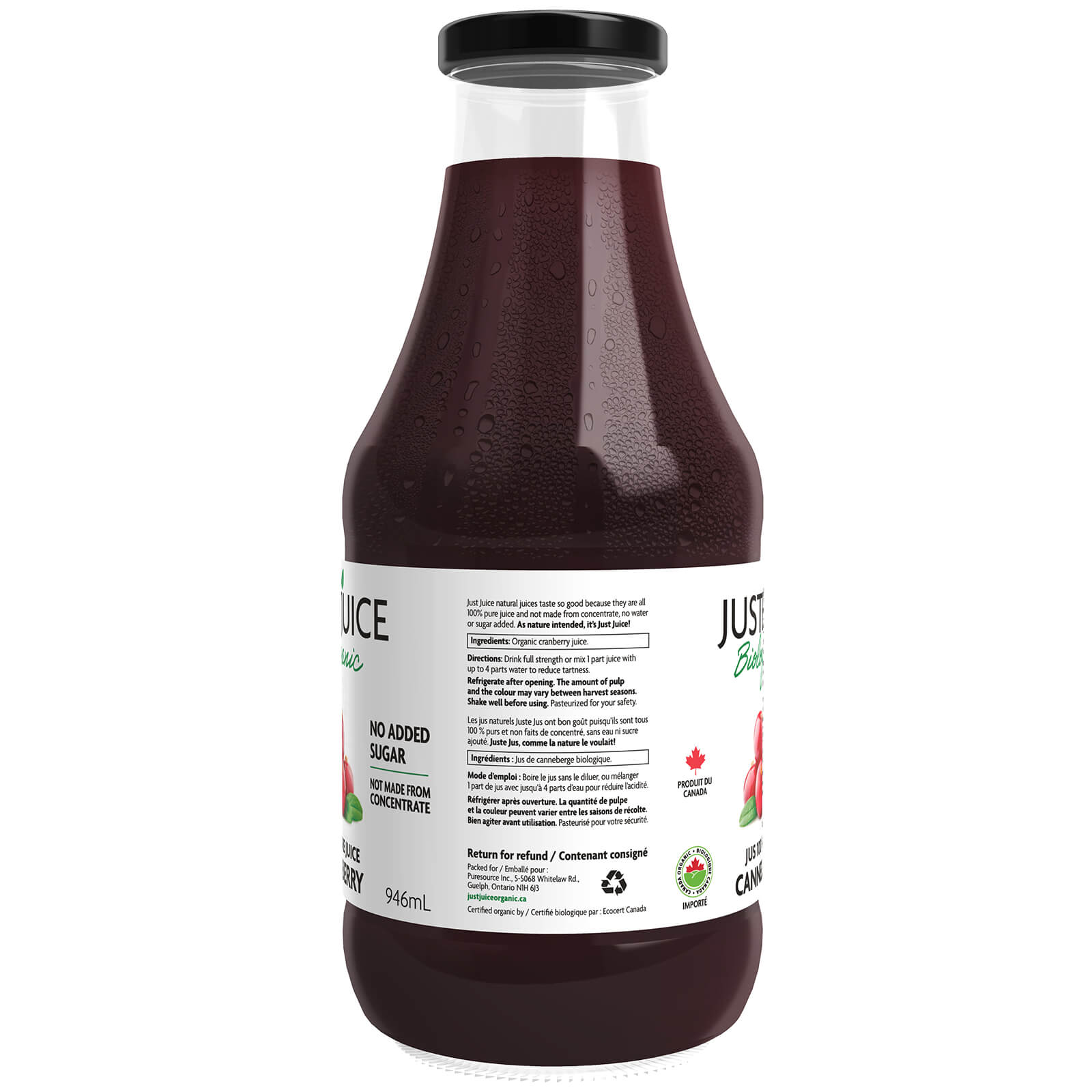 Just Juice - Organic Cranberry Juice - 946ml