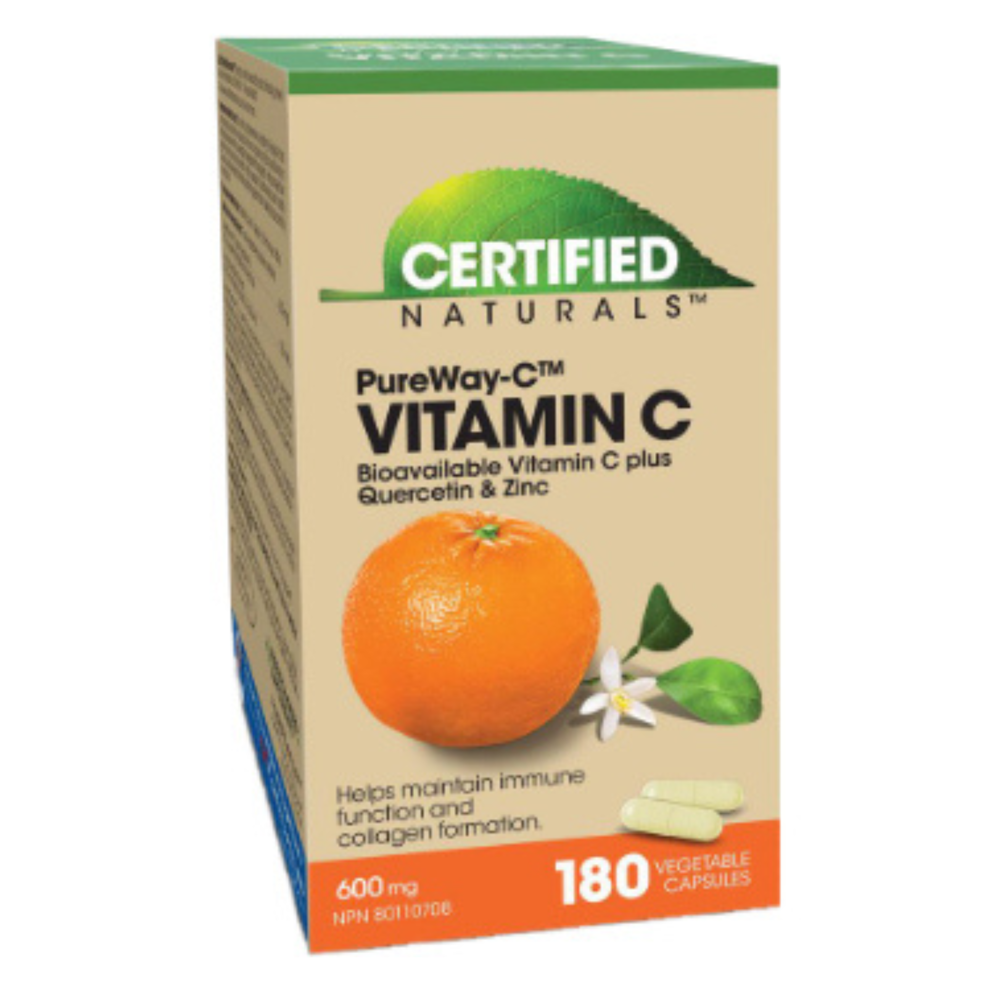 Certified Naturals - PureWay-C Vitamin C - 600mg Veg Capsules