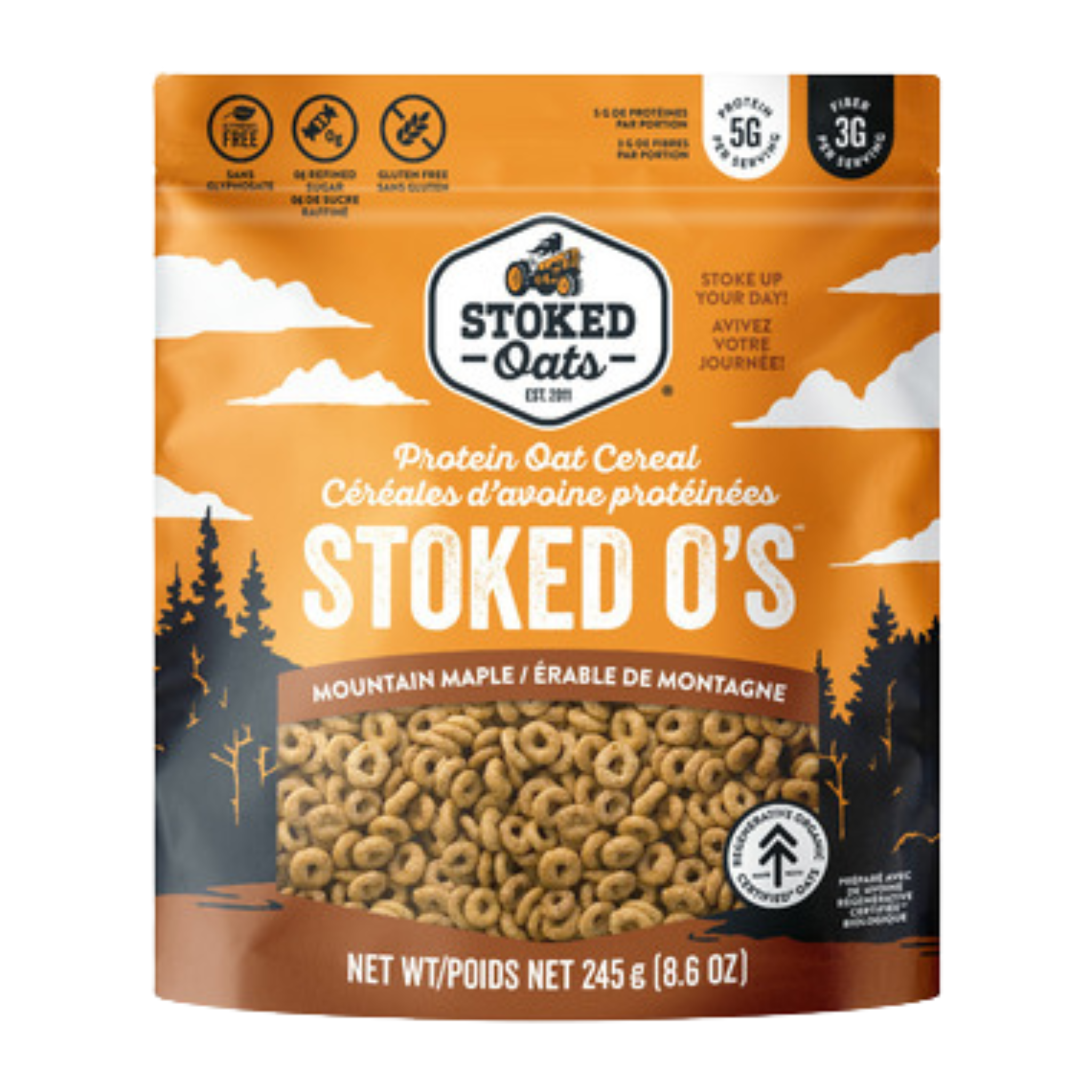 Stoked Oats - Protein Oat Cereal Stoked O's Mountain Maple - 245g
