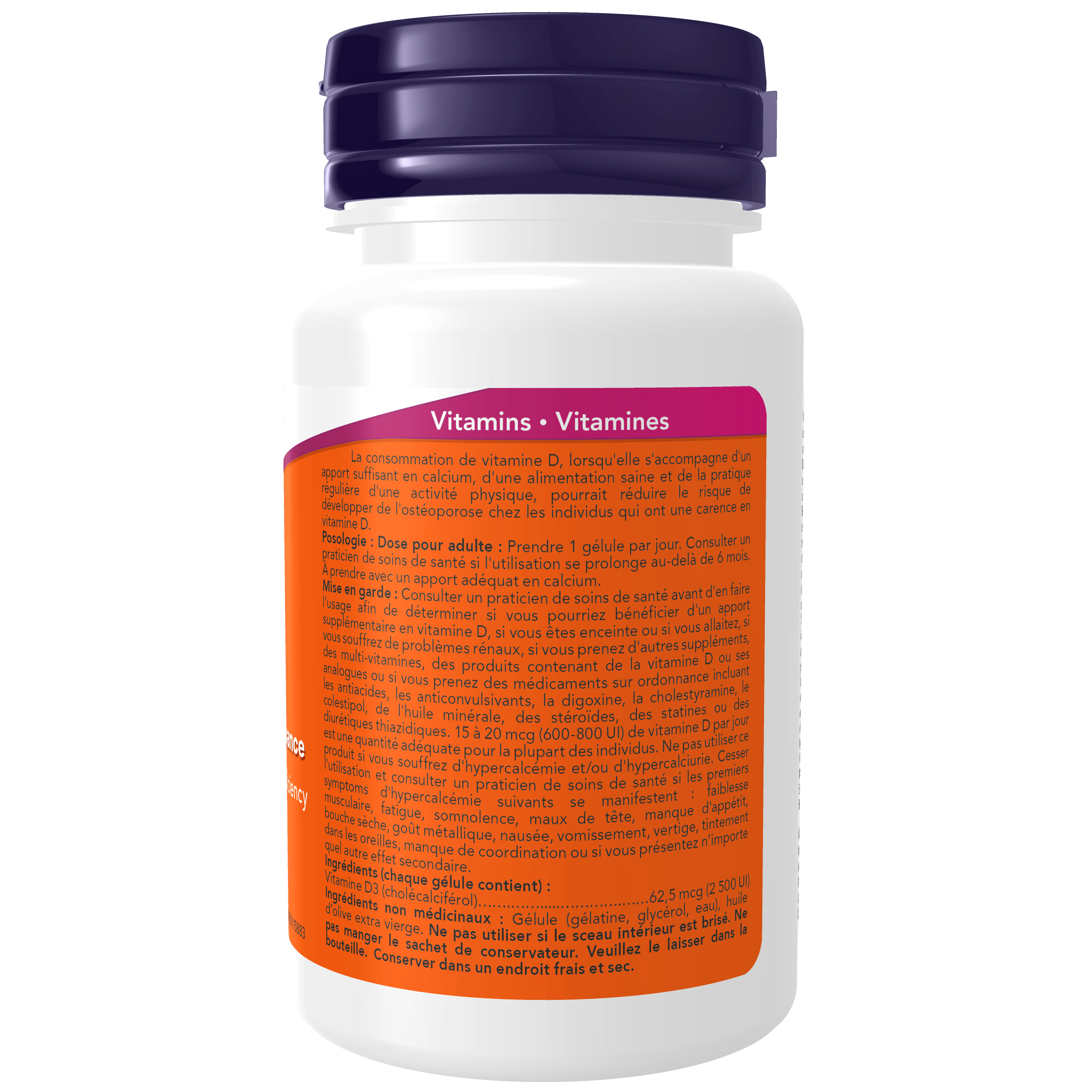 Now - Vitamin D3 2500 IU Softgels