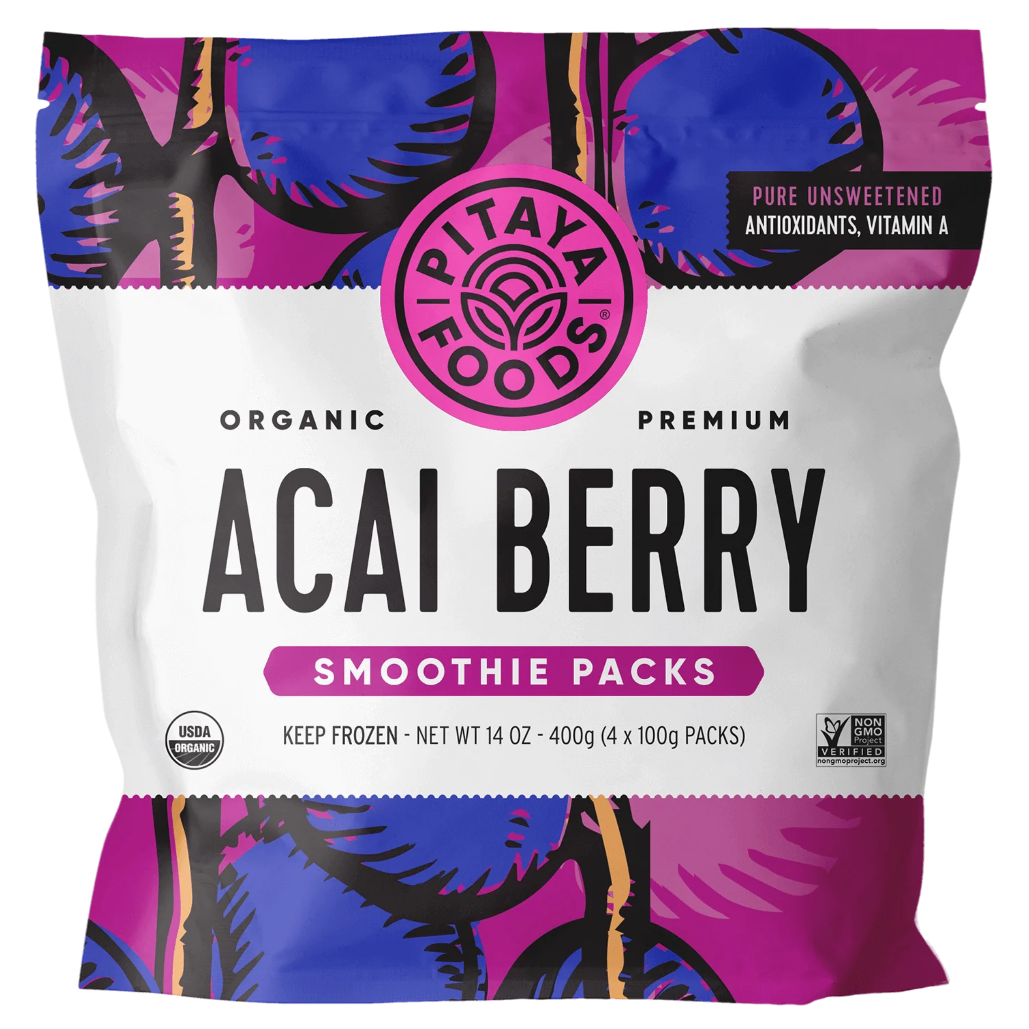 Pitaya Foods - Acai Berry Smoothie Packs - 400g (4X100g Packs) (IN STORE PICKUP ONLY)