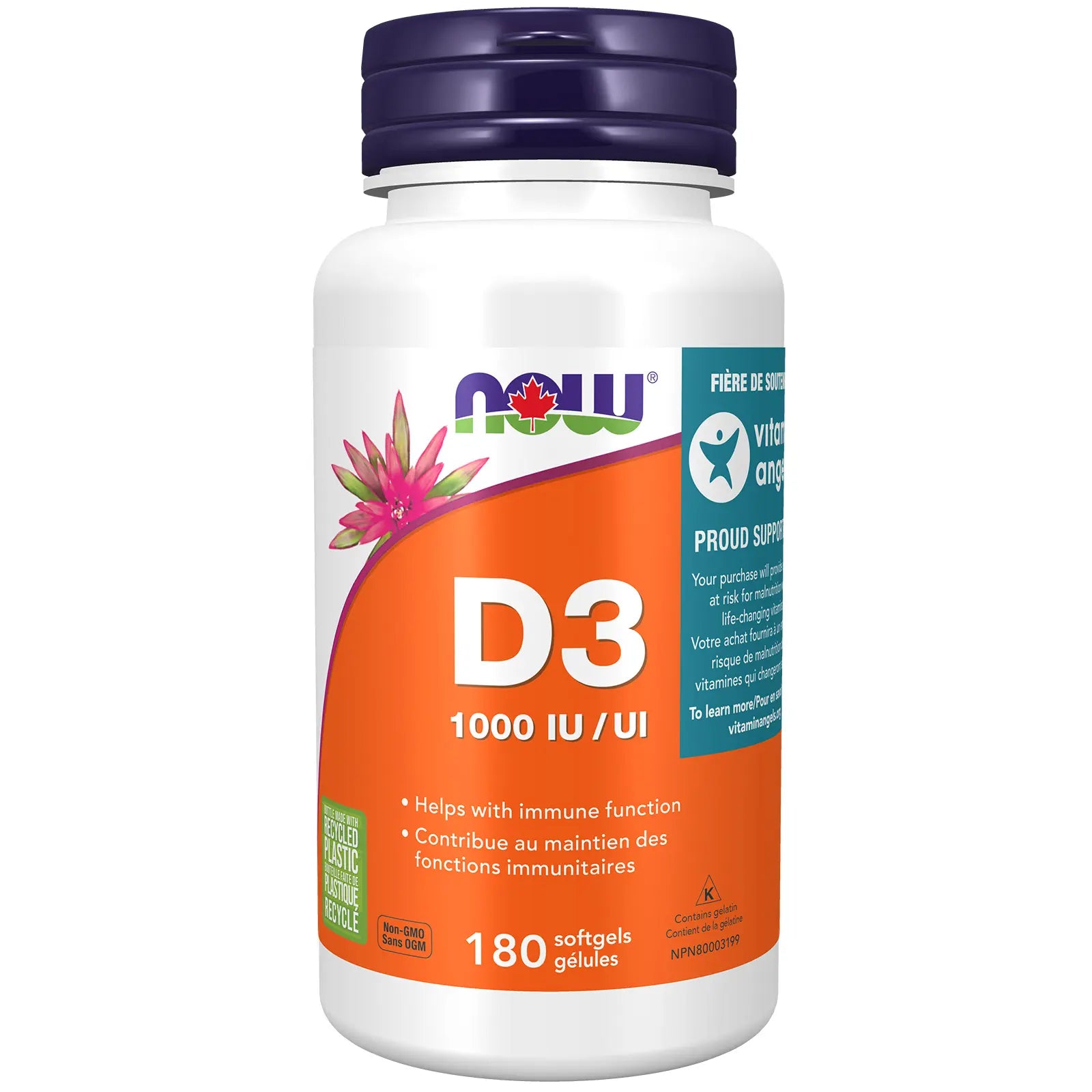 Now - Vitamin D3 - 1000IU Softgels