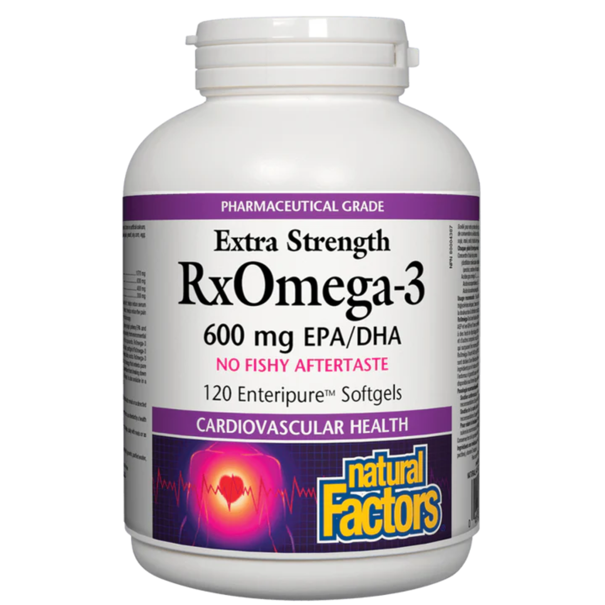 Natural Factors - RxOmega-3 - 600mg EPA/DHA 120 Enteripure Softgels