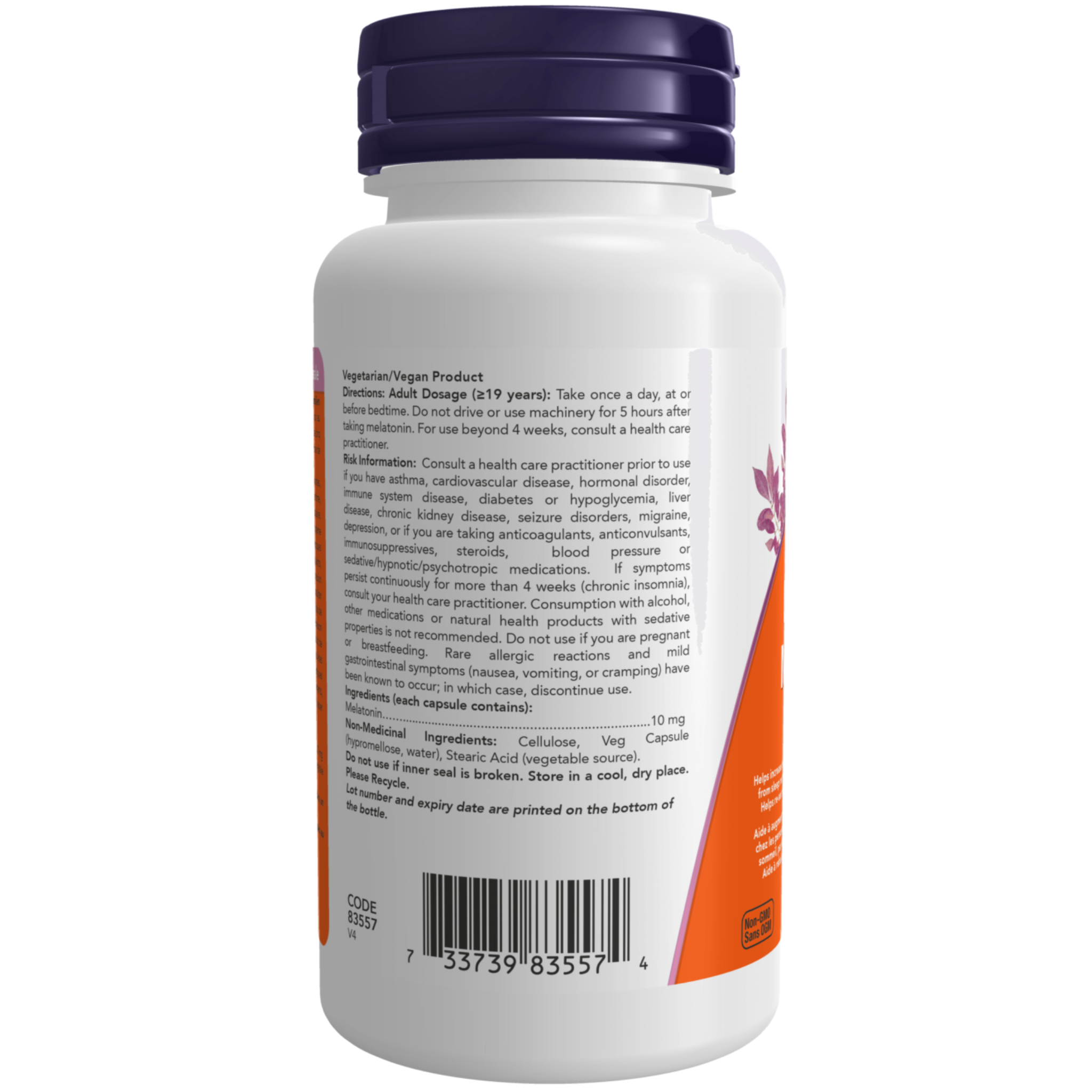 Now - Melatonin - 10mg 100 Veg Capsules