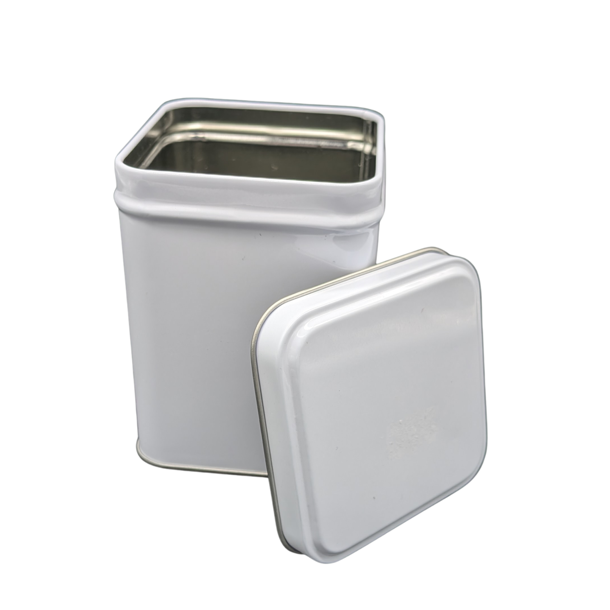 Tea Tin - White Medium Square (DSL)