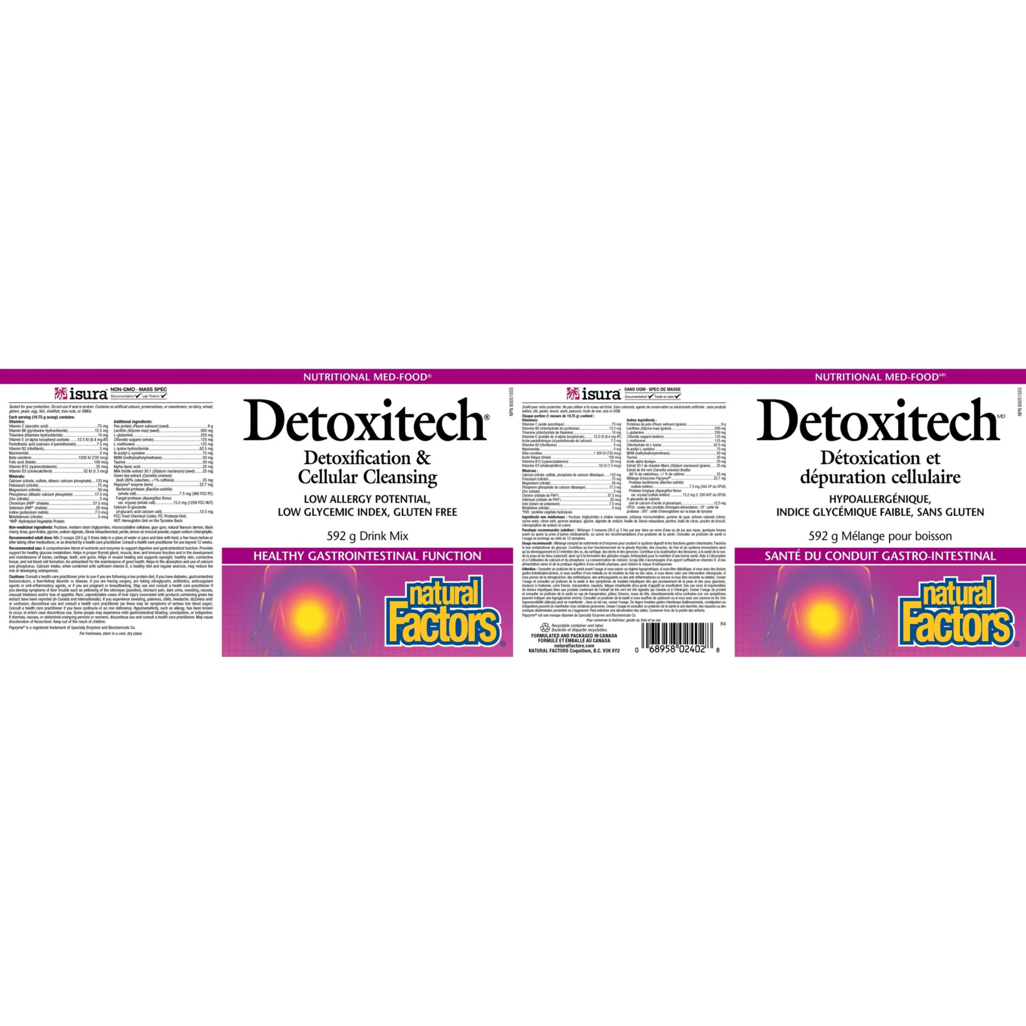 Natural Factors - Detoxitech - 592g Drink Mix
