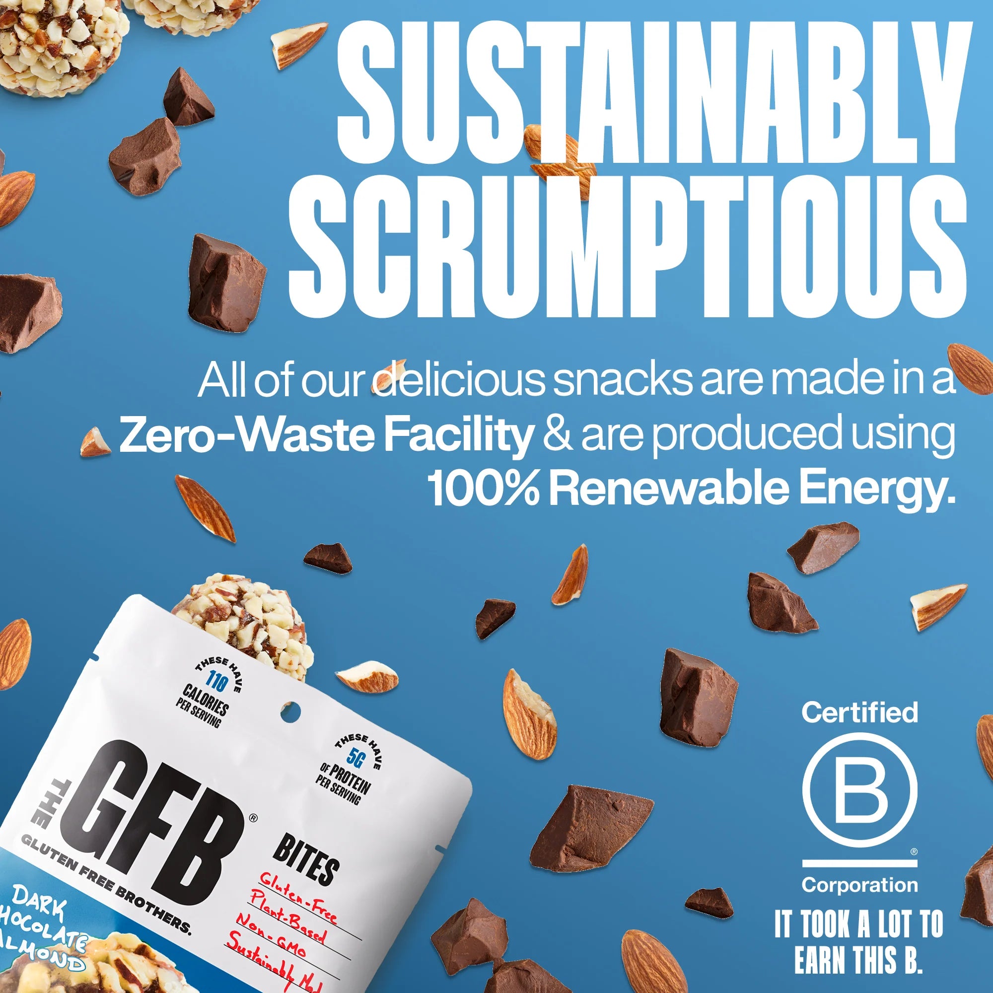 The Gluten Free Brothers - Dark Chocolate Almond Bites - 113g