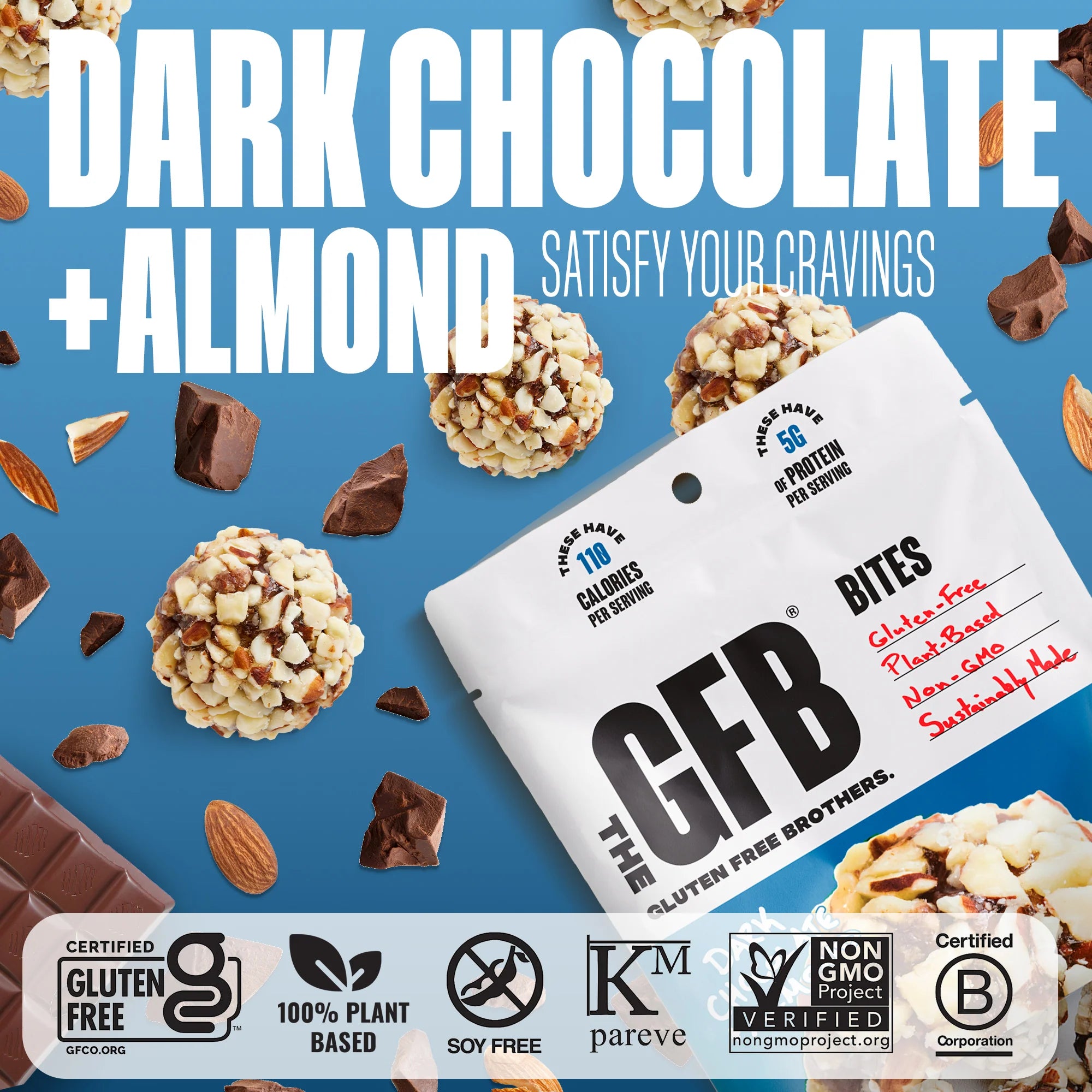 The Gluten Free Brothers - Dark Chocolate Almond Bites - 113g