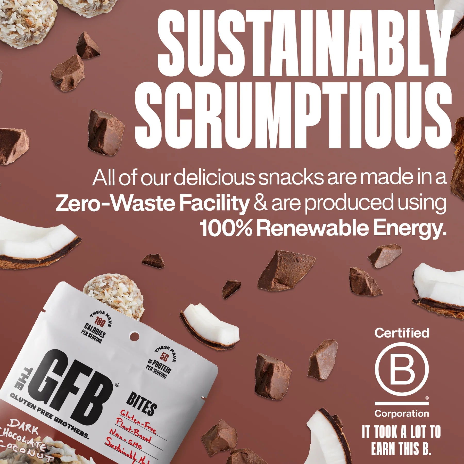 The Gluten Free Brothers - Dark Chocolate Coconut Bites - 113g