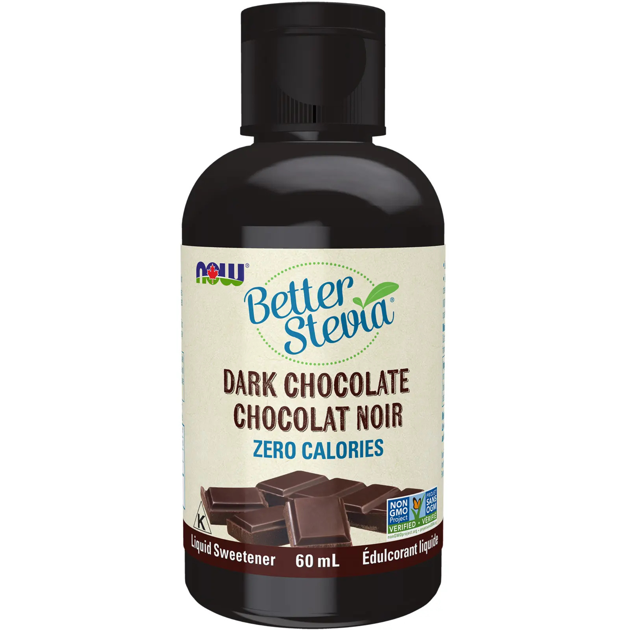 Now - Better Stevia Dark Chocolate Liquid - 60 ml