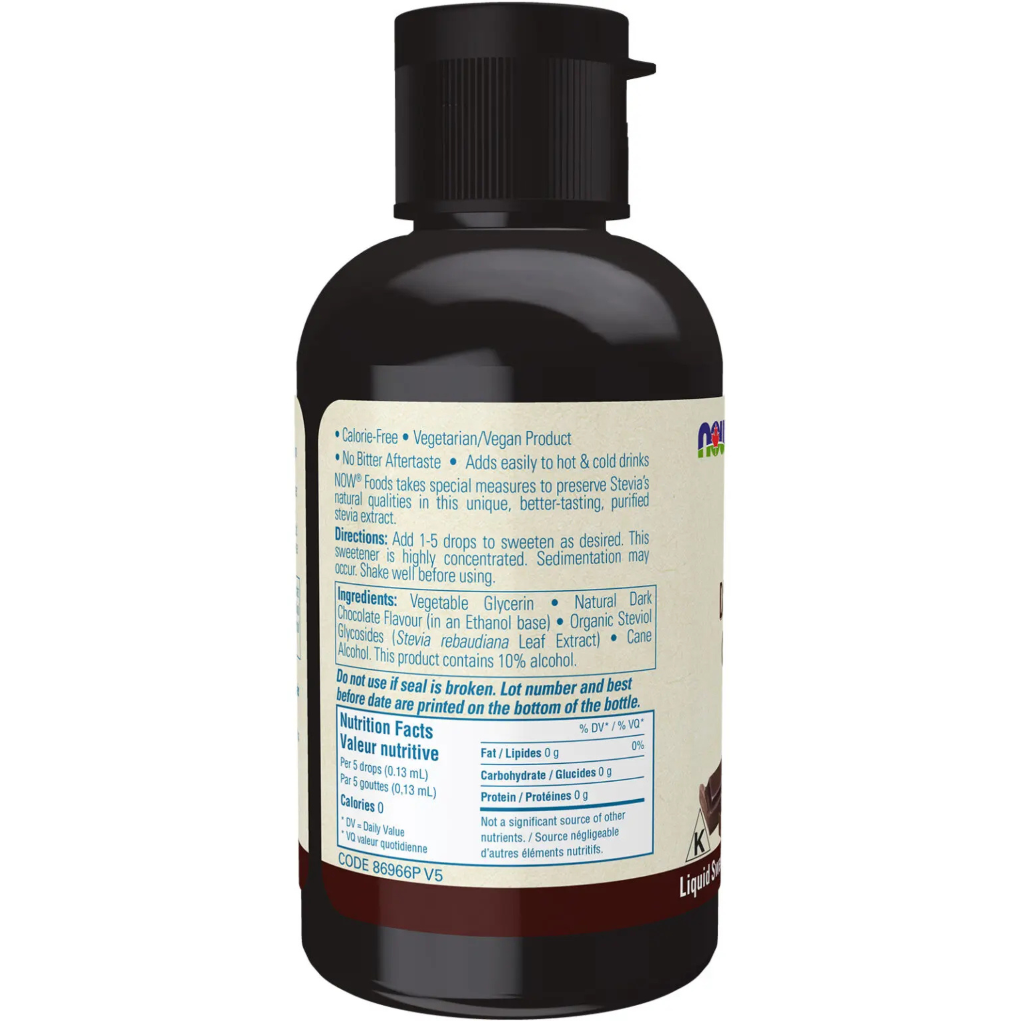 Now - Better Stevia Dark Chocolate Liquid - 60 ml