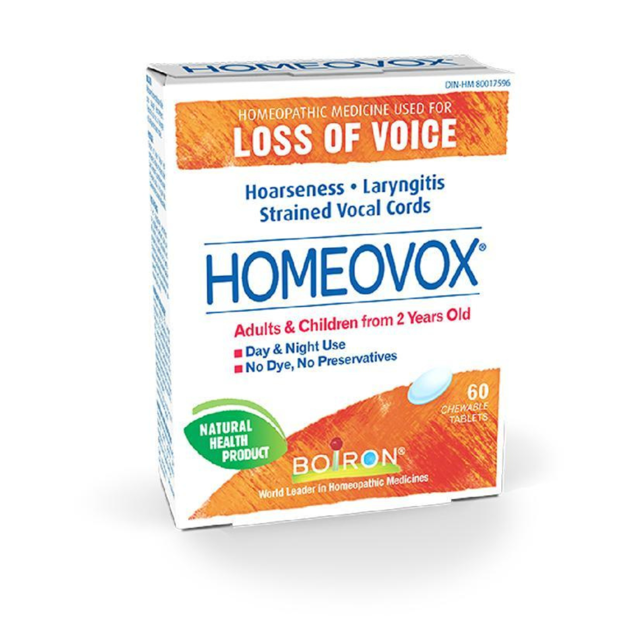 Boiron - Homeovox Loss of Voice - 60 Chewable Tablets