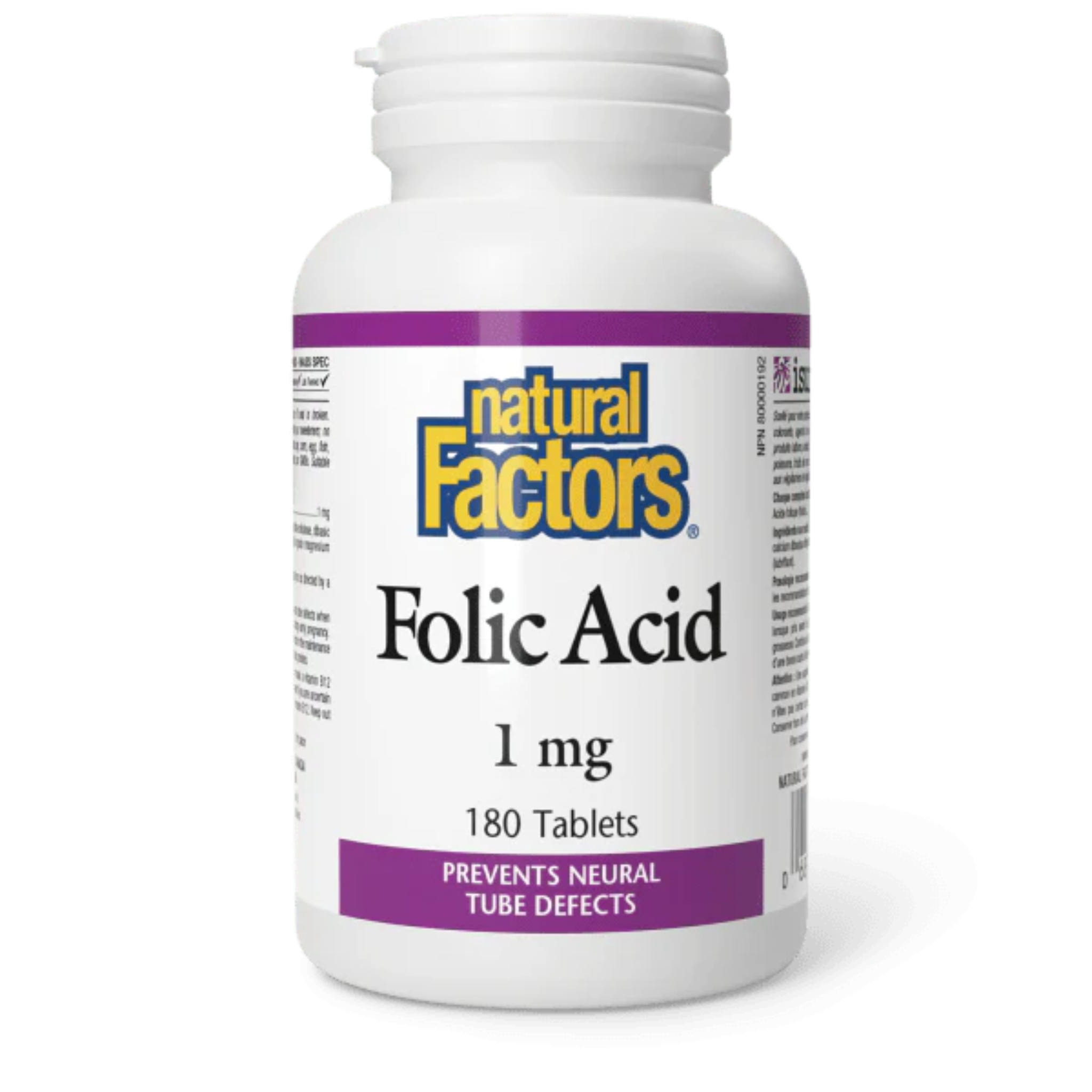 Natural Factors - Folic Acid - 1mg 90 Tablets