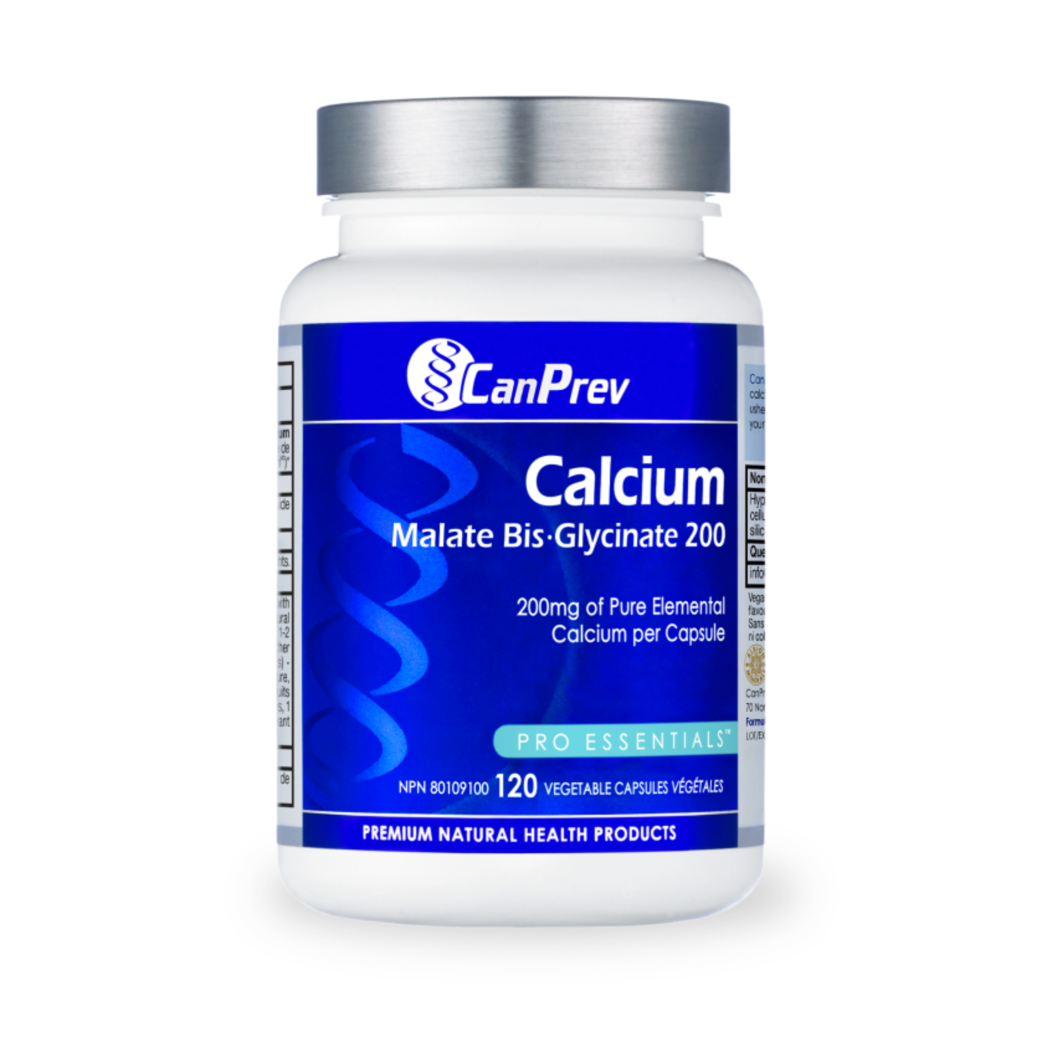CanPrev - Calcium Bis-Glycinate 200 - 120 Veg Capsules