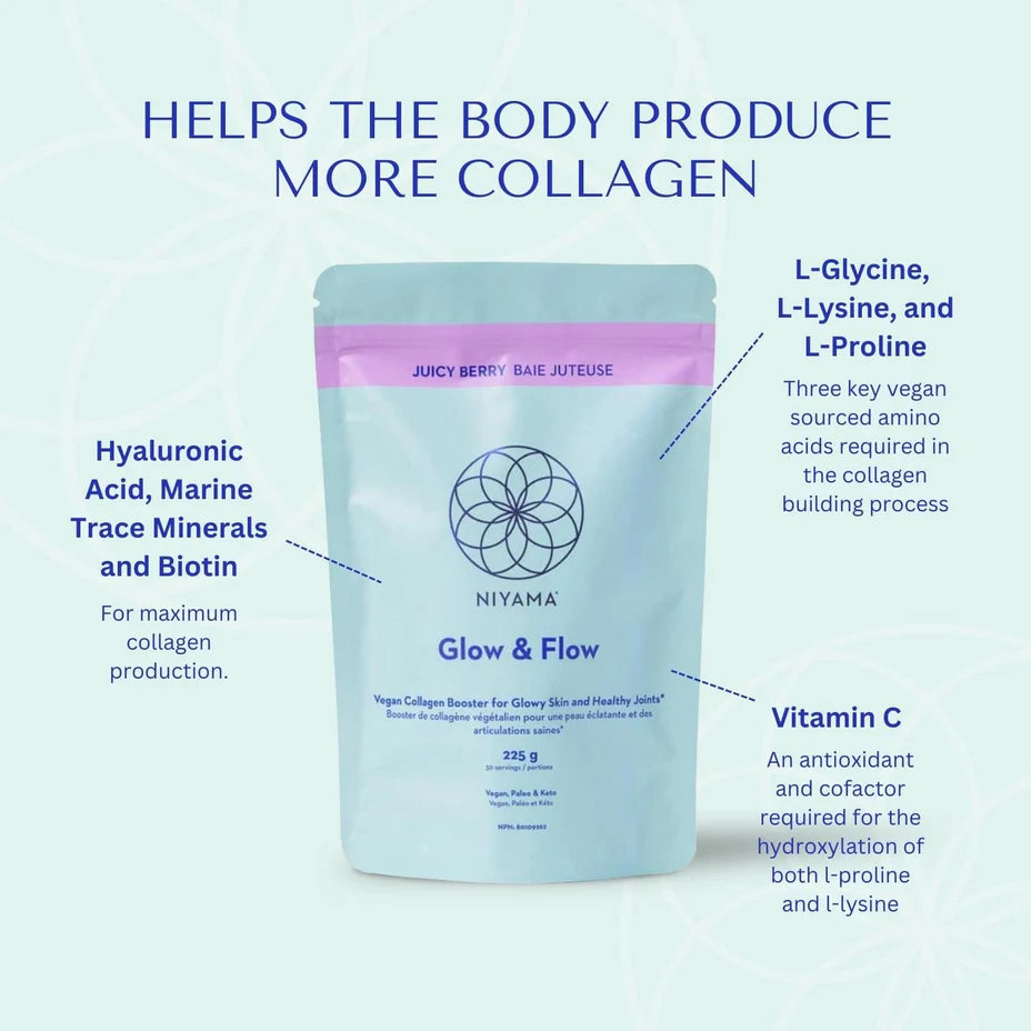 Niyama - Glow & Flow Vegan Collagen Booster Juicy Berry Powder - 225g