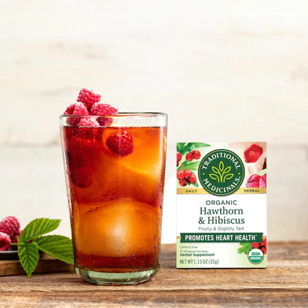 Traditional Medicinals - Organic Hawthorn & Hibiscus - 16 Tea Bags