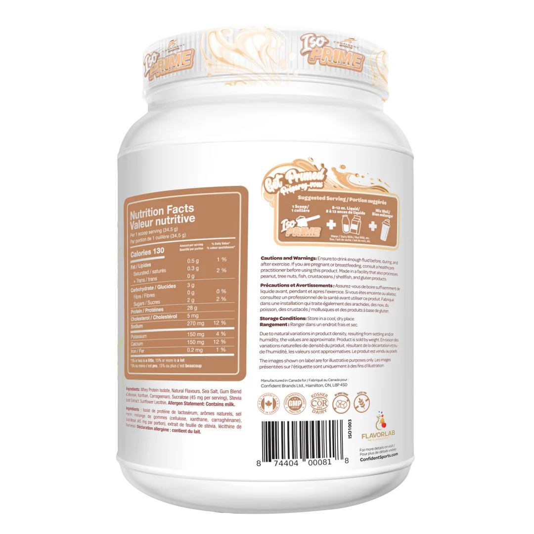 Confident Sports - ISO Prime Protein Isolate Powder - 907g