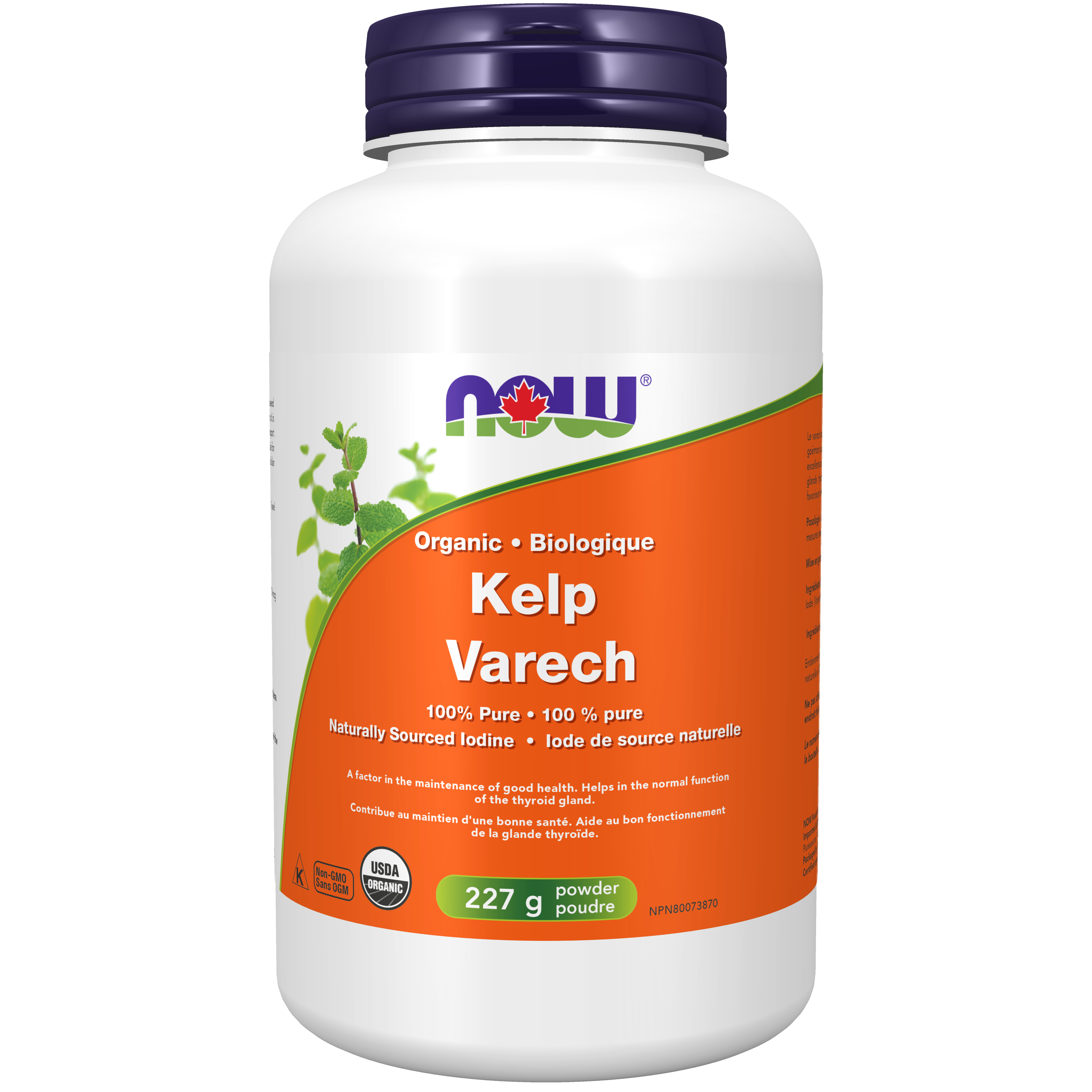 Now - Organic Kelp - 100% Pure Powder 227g