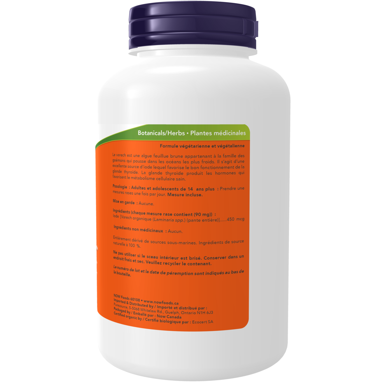 Now - Organic Kelp - 100% Pure Powder 227g