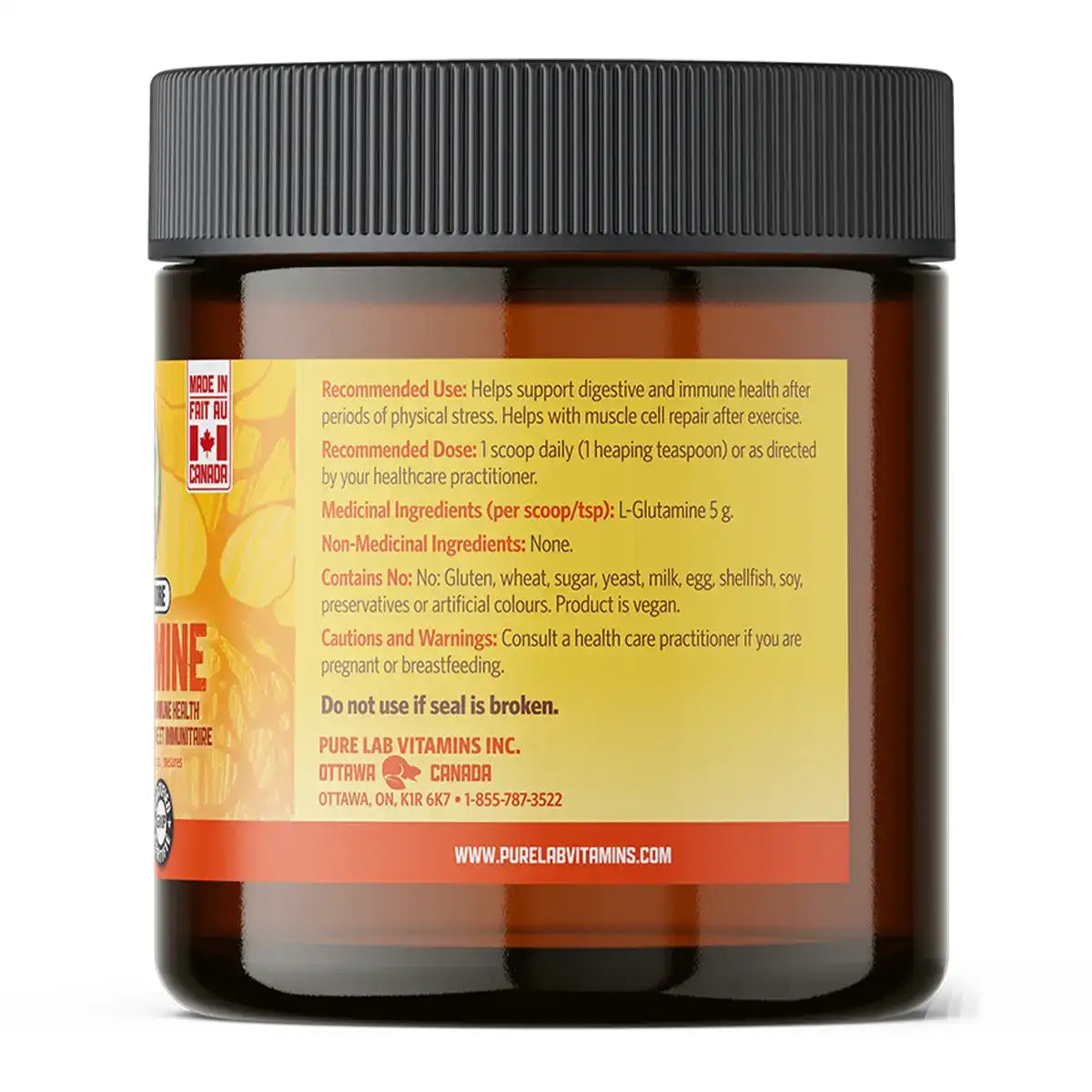 Pure Lab Vitamins - L Glutamine - Powder 300g