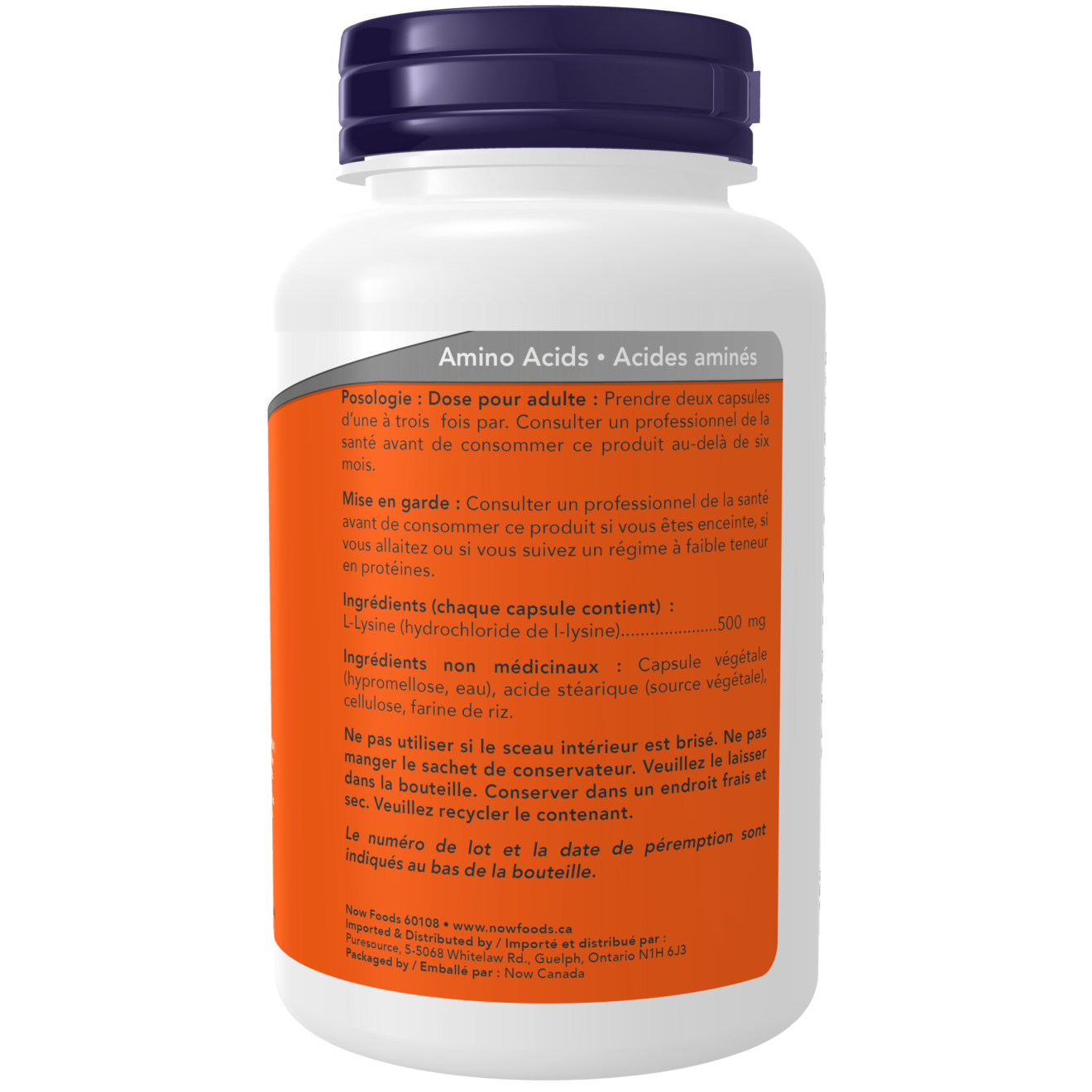 Now - L-Lysine - 500mg 100cap