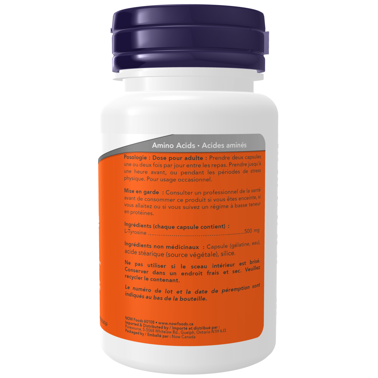 Now - L-Tyrosine - 500mg 120 Capsules