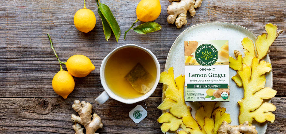 Traditional Medicinals - Lemon Ginger - 16 Tea Bags