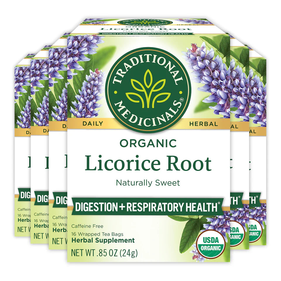 Traditional Medicinals - Organic Licorice Root Tea - 16 Tea Bags