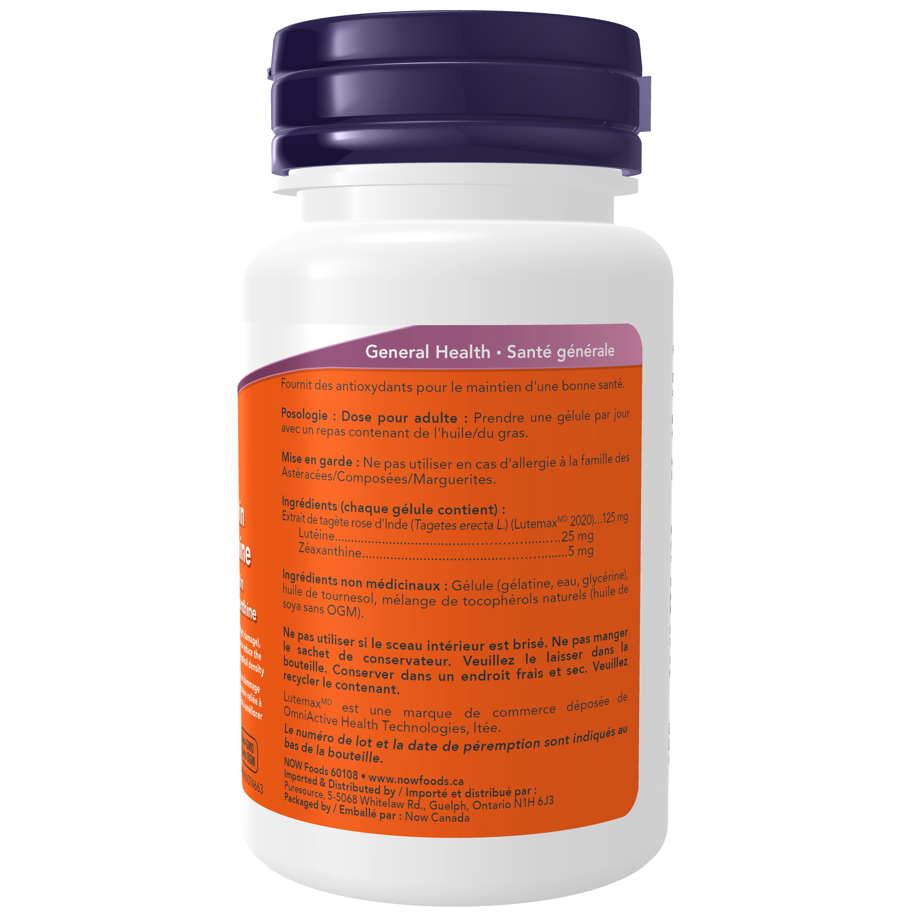 Now - Lutein 25mg and Zeaxanthin 5mg - 60 Softgels