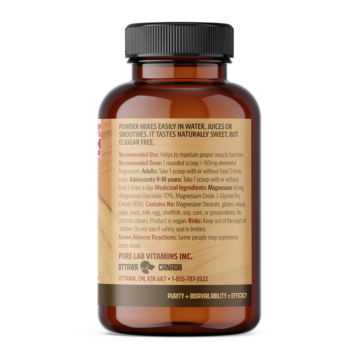 Pure Lab Vitamins - Magnesium Glycinate Powder - 200g