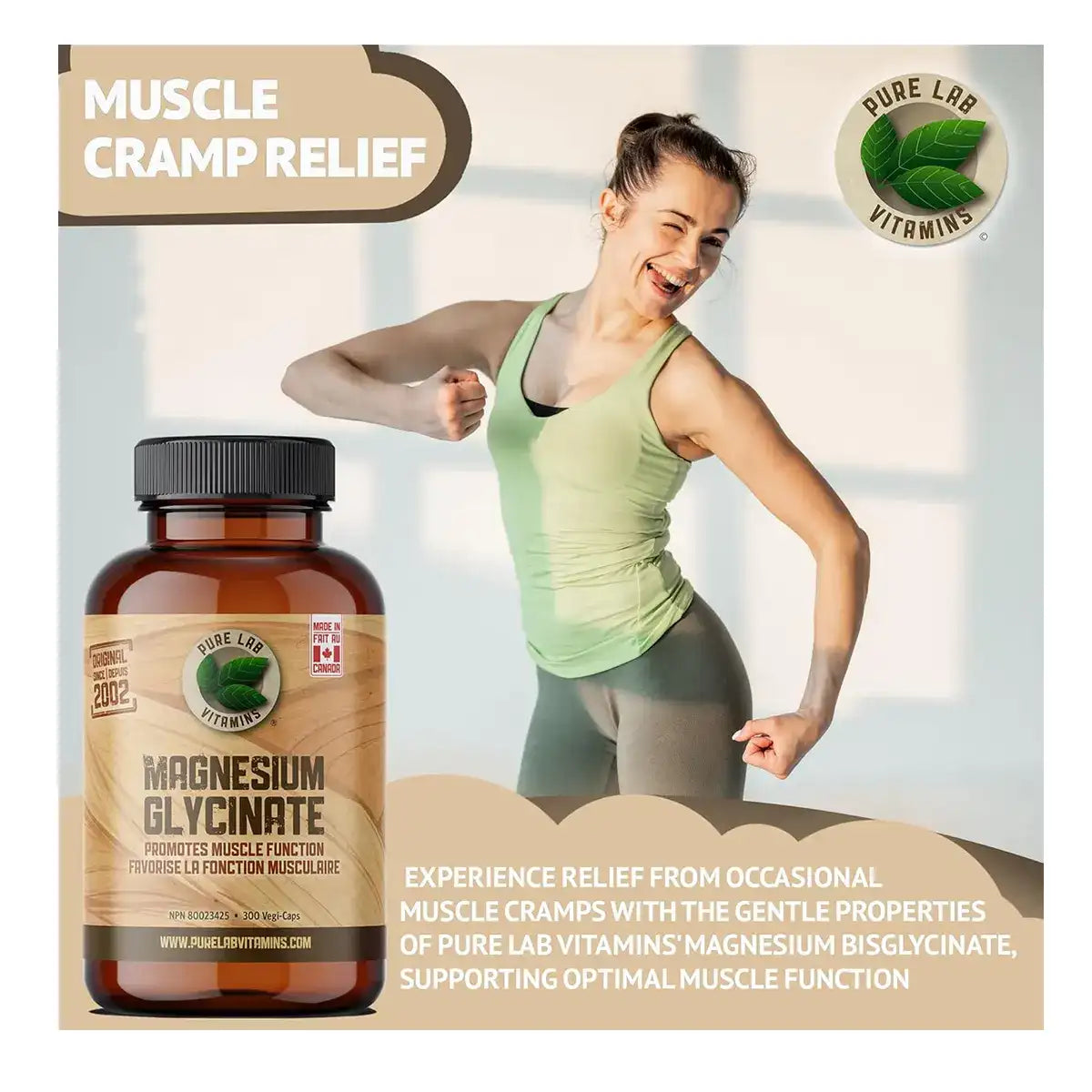 Pure Lab Vitamins - Magnesium Glycinate - Veg Capsules