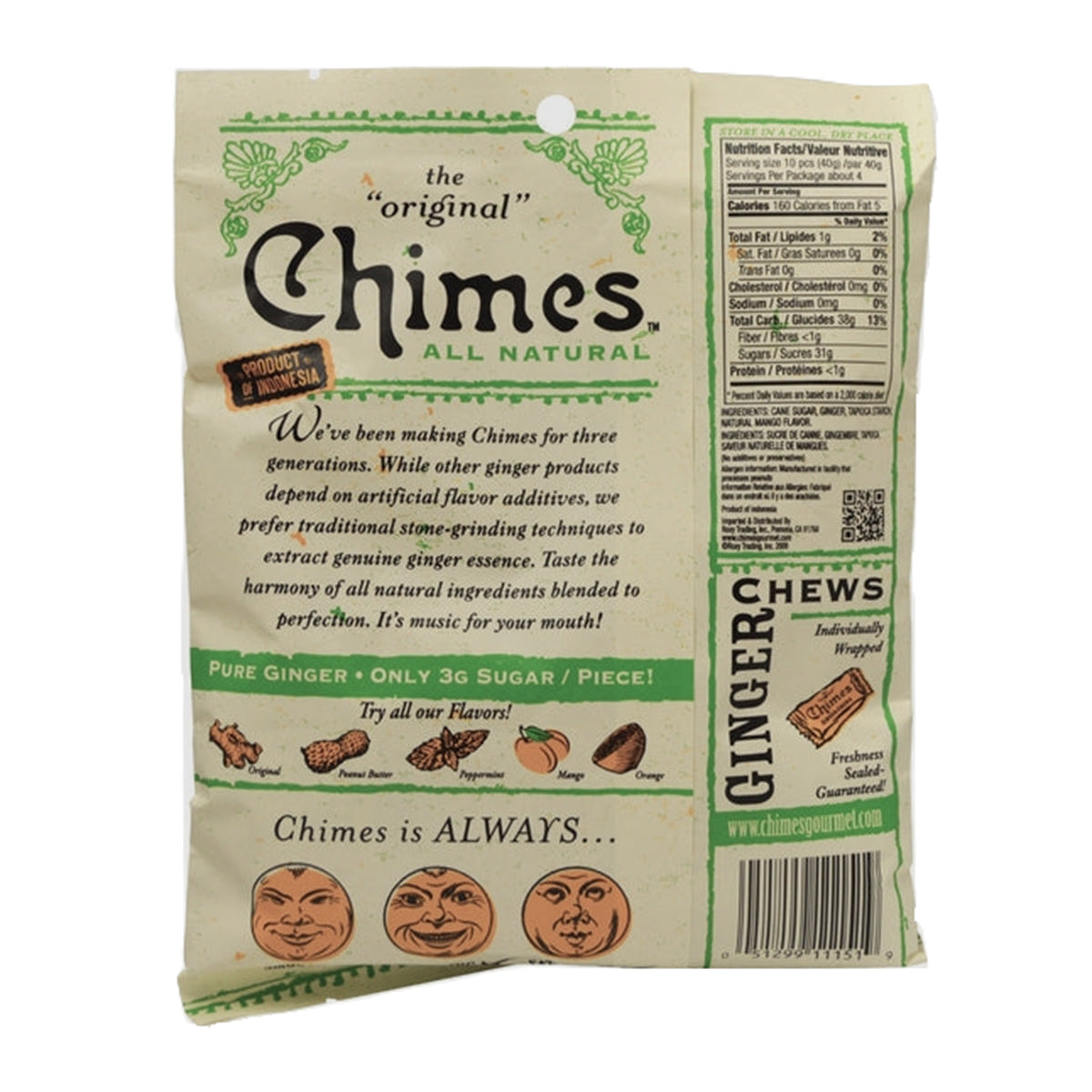 Chimes - Mango Ginger Chew Bag - 141.8g