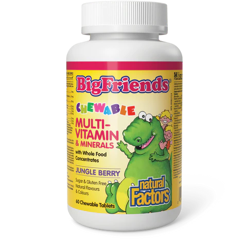 Natural Factors - Big Friends Multi-Vitamin & Minerals - 60 Chewable Tablets