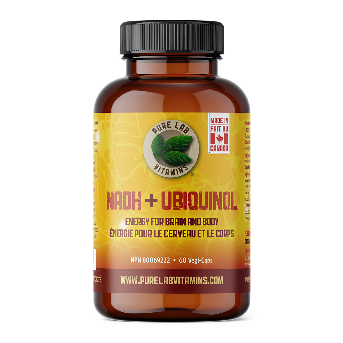 Pure Lab Vitamins - NADH+Ubiquinol - 60 Veg Capsules