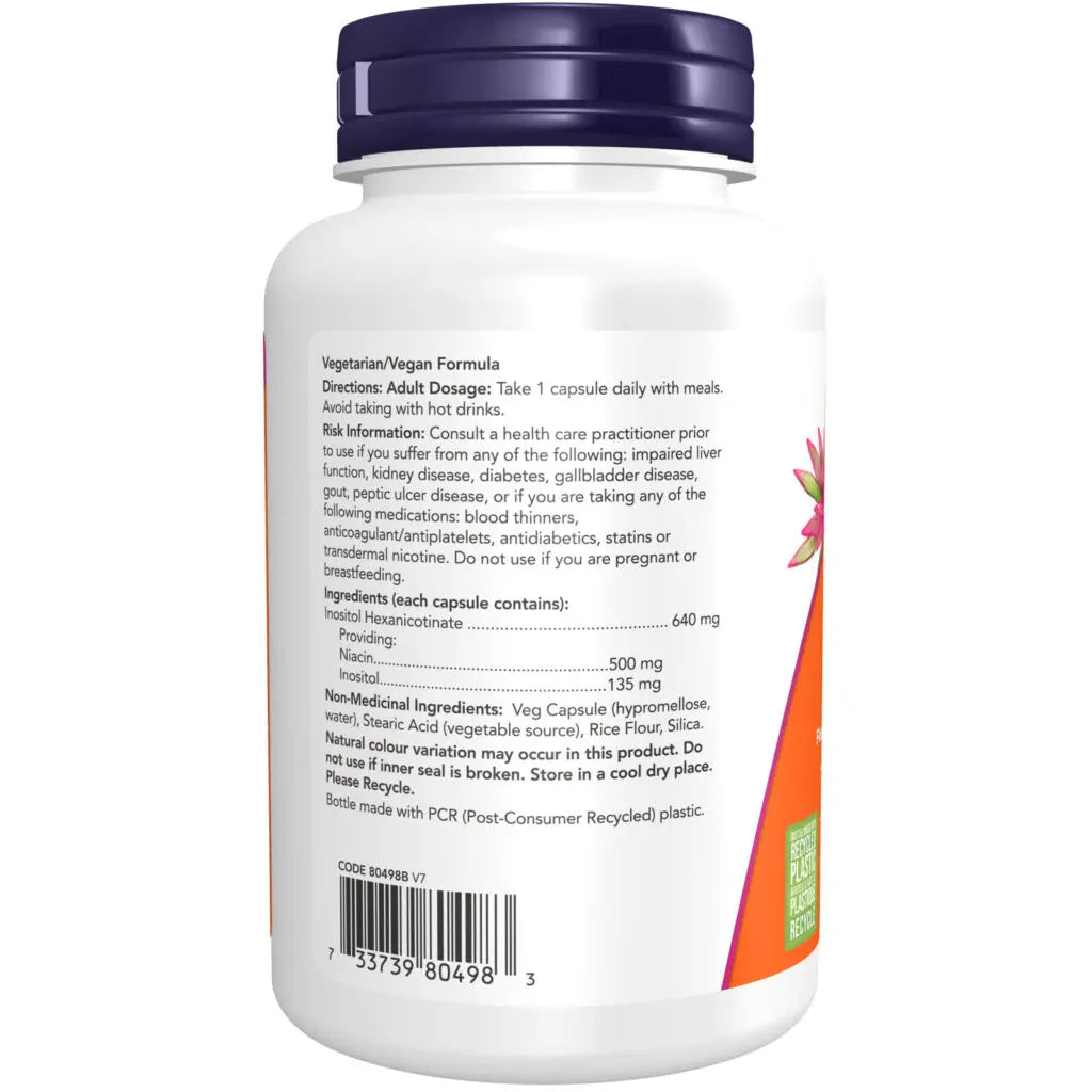 Now - Niacin Flush Free - 500mg 90 Veg Capsules