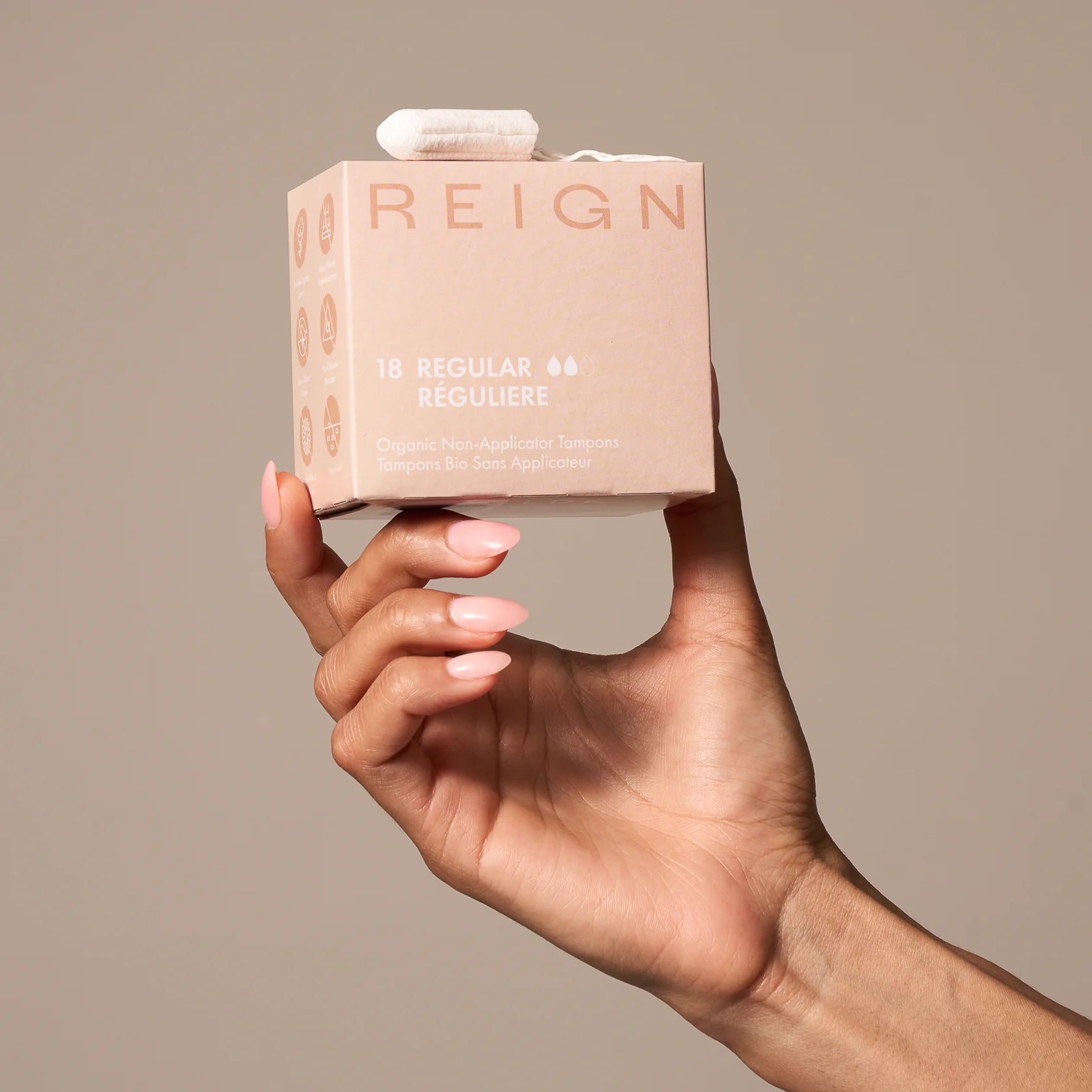 Reign - Organic Non Applicator Tampon - 18pk