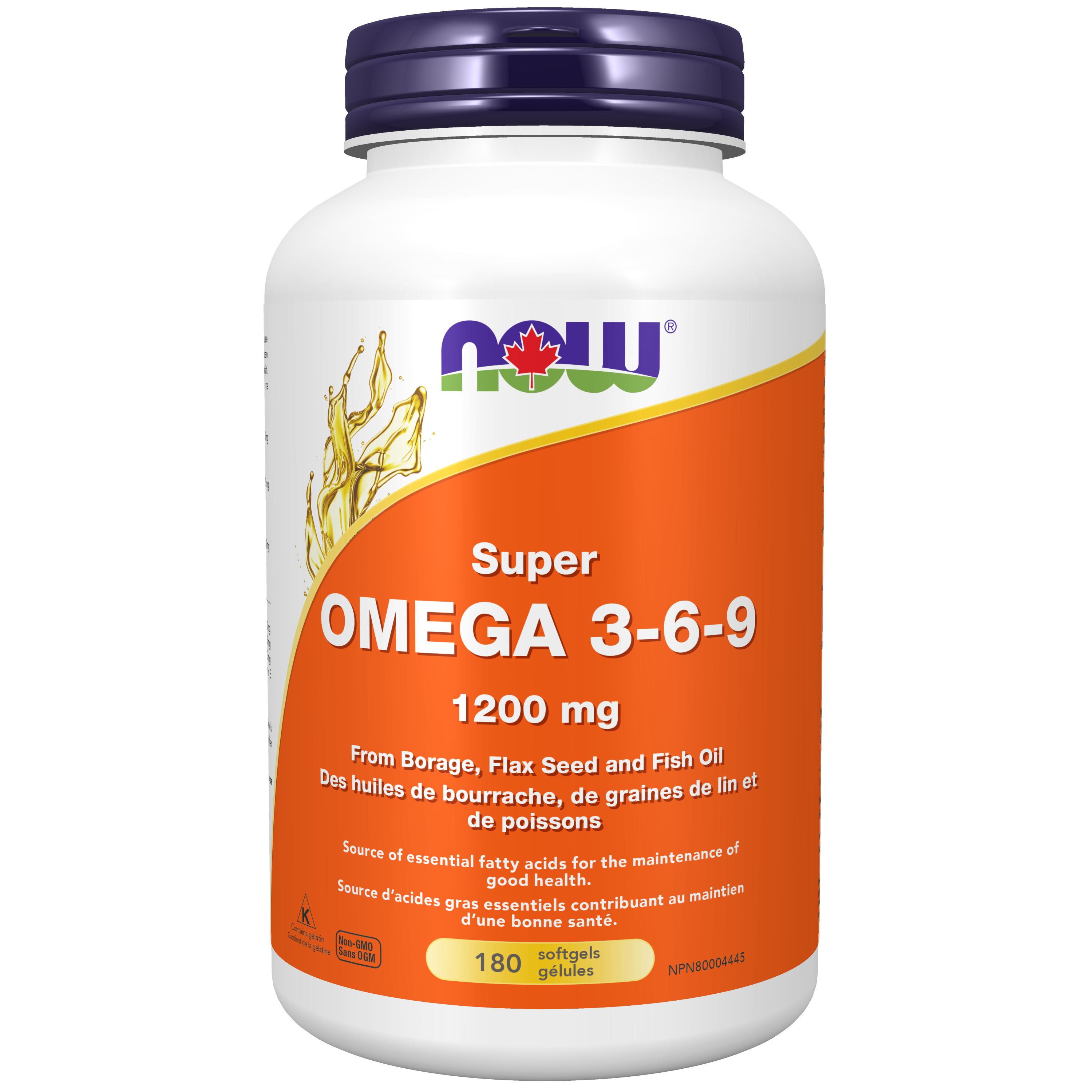 Now - Super Omega 3-6-9 - 1200mg 180 Softgels