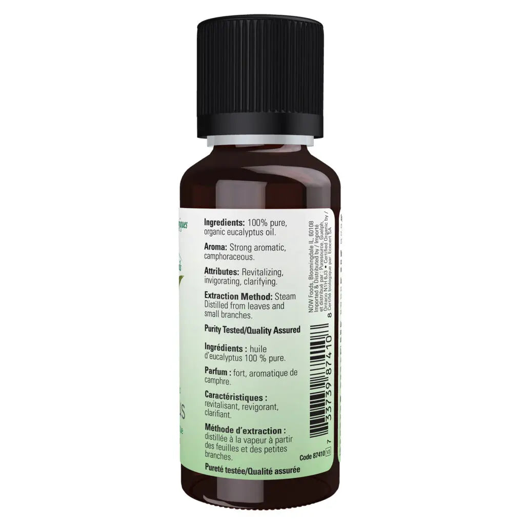 Now - Organic Eucalyptus Essential Oil - 30ml