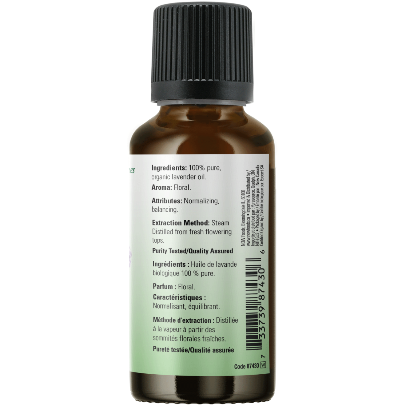 Now - Organic Lavender Essential Oil - 30ml