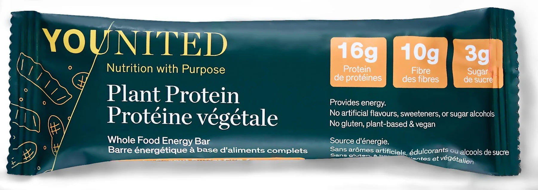 Younited - Plant Protein Bar - 60g (3 Flavours)