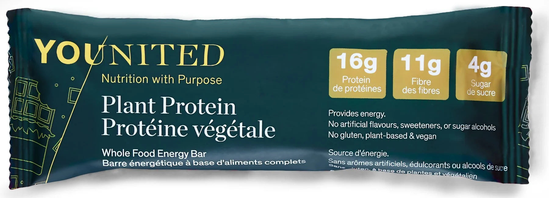 Younited - Plant Protein Bar - 60g (3 Flavours)