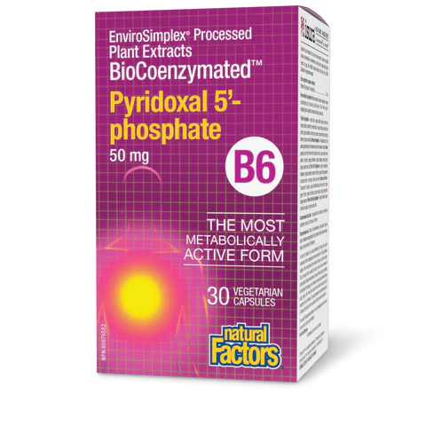 Natural Factors - BioCoenzymated Pyridoxal 5'-phosphate B6 - 50mg 30 Veg Capsules