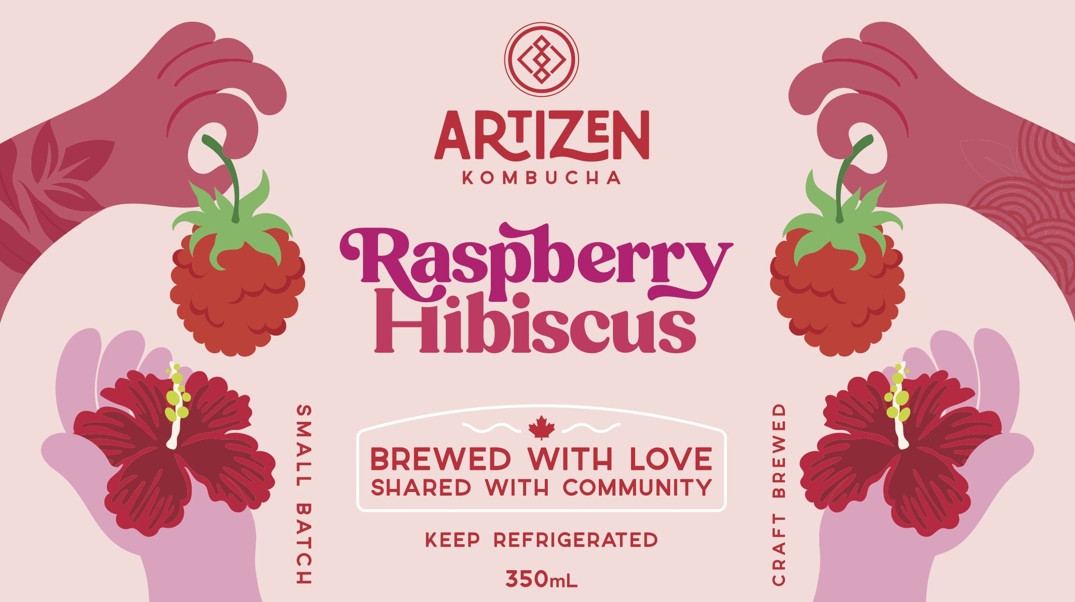 Artizen - Kombucha Raspberry Hibiscus - 1L