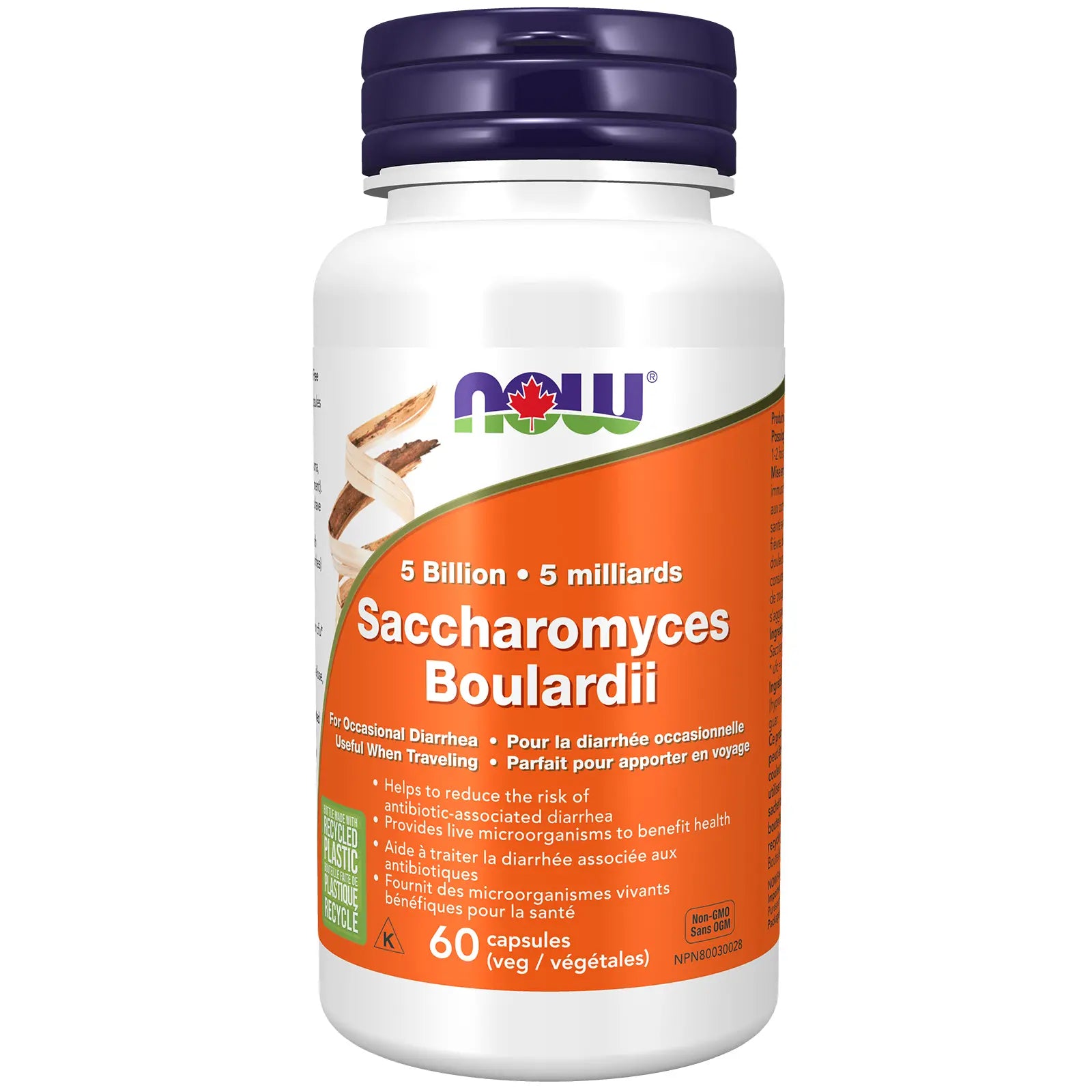 Now - Saccharomyces Boulardii - 5 Billion 60 Veg Capsules