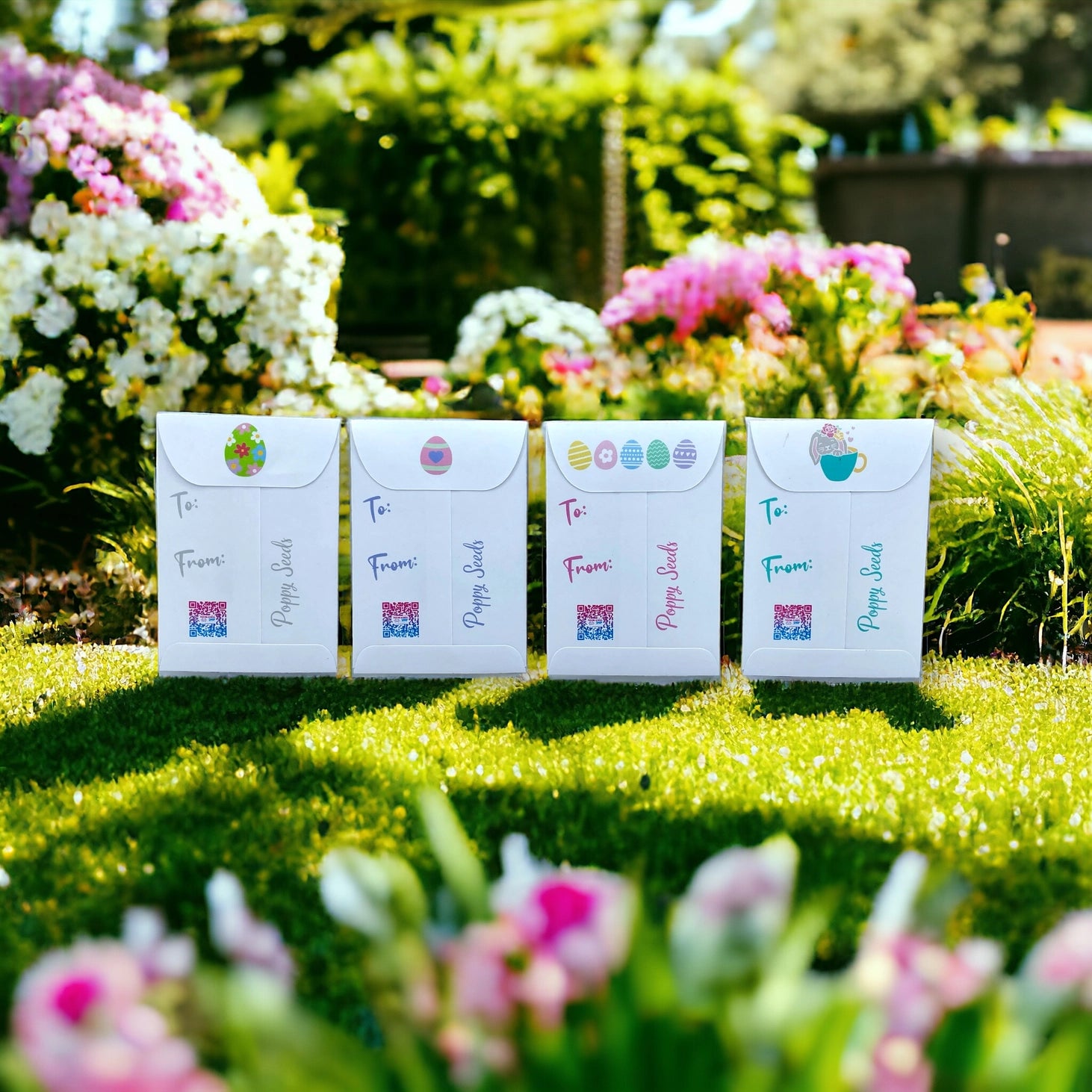 Fuschia Designs Shops - Seed Packages Easter Themed with Poppies