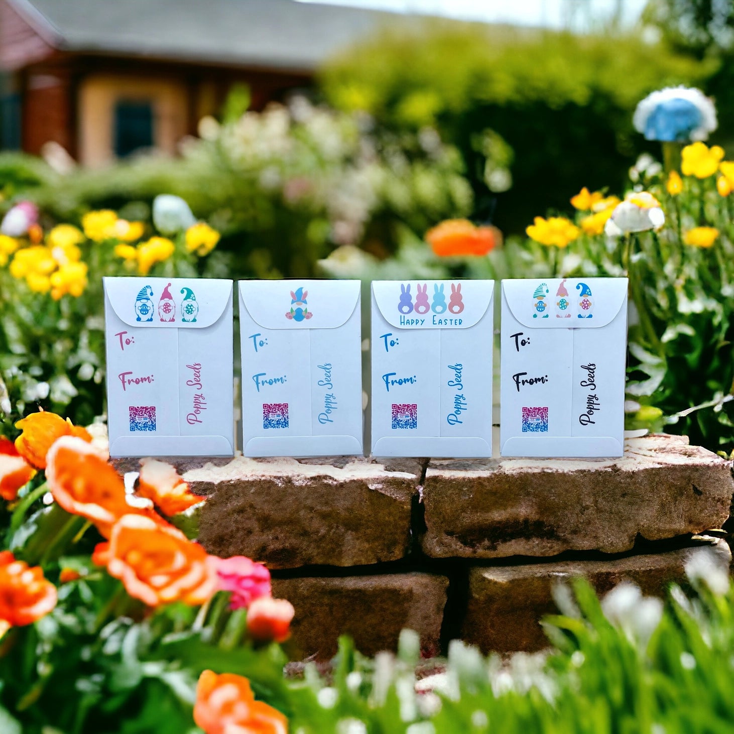 Fuschia Designs Shops - Seed Packages Easter Themed with Poppies