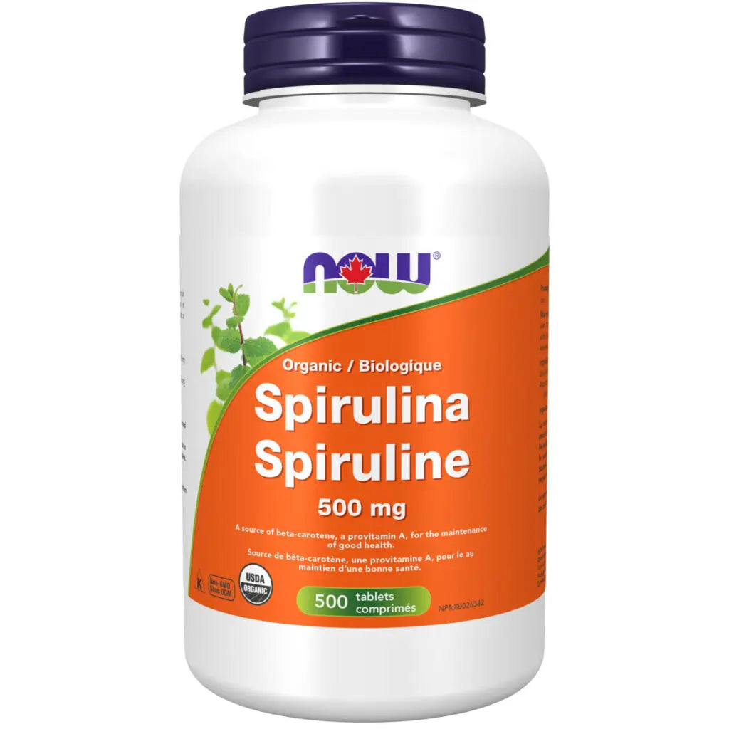 Now - Organic Spirulina - 500 mg Tablets